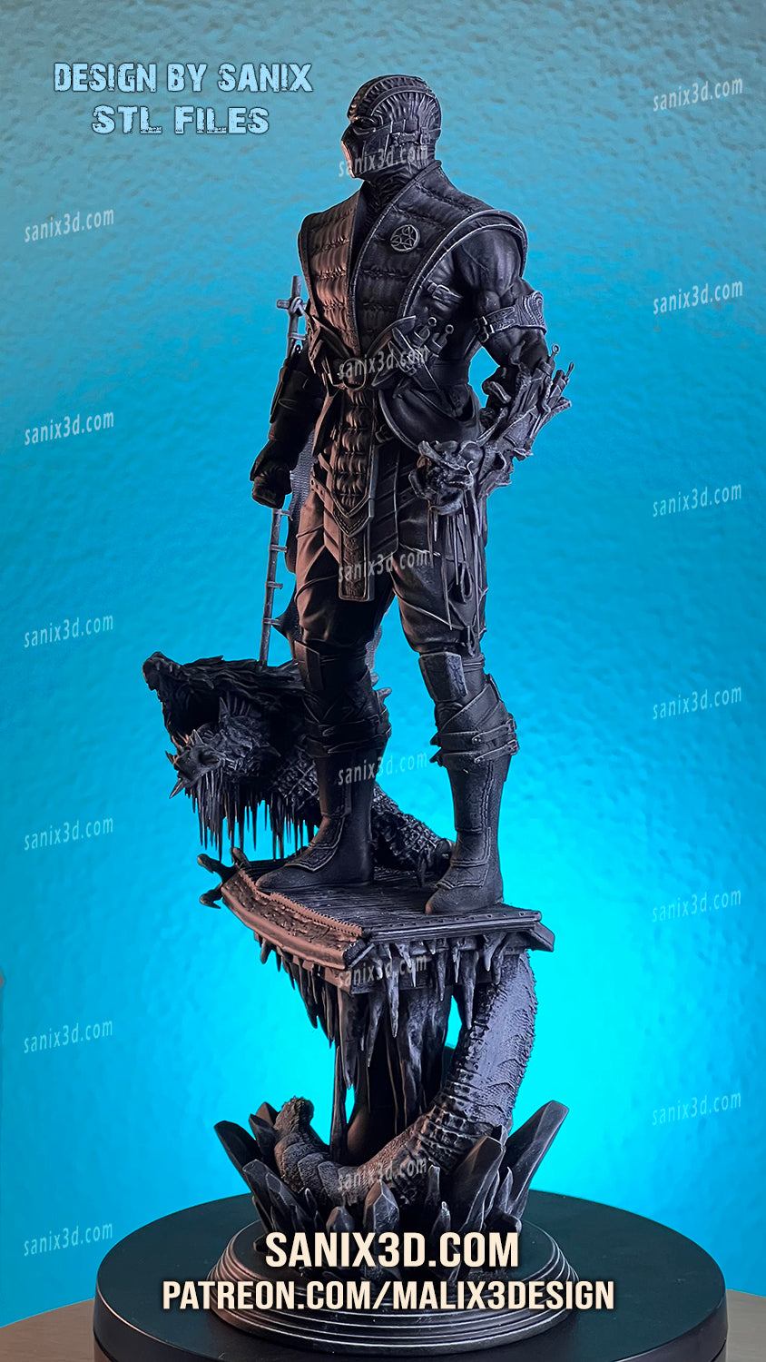 Sub-Zero (Mortal Kombat) 3D Print model - Fan Art, 10 scale model kit