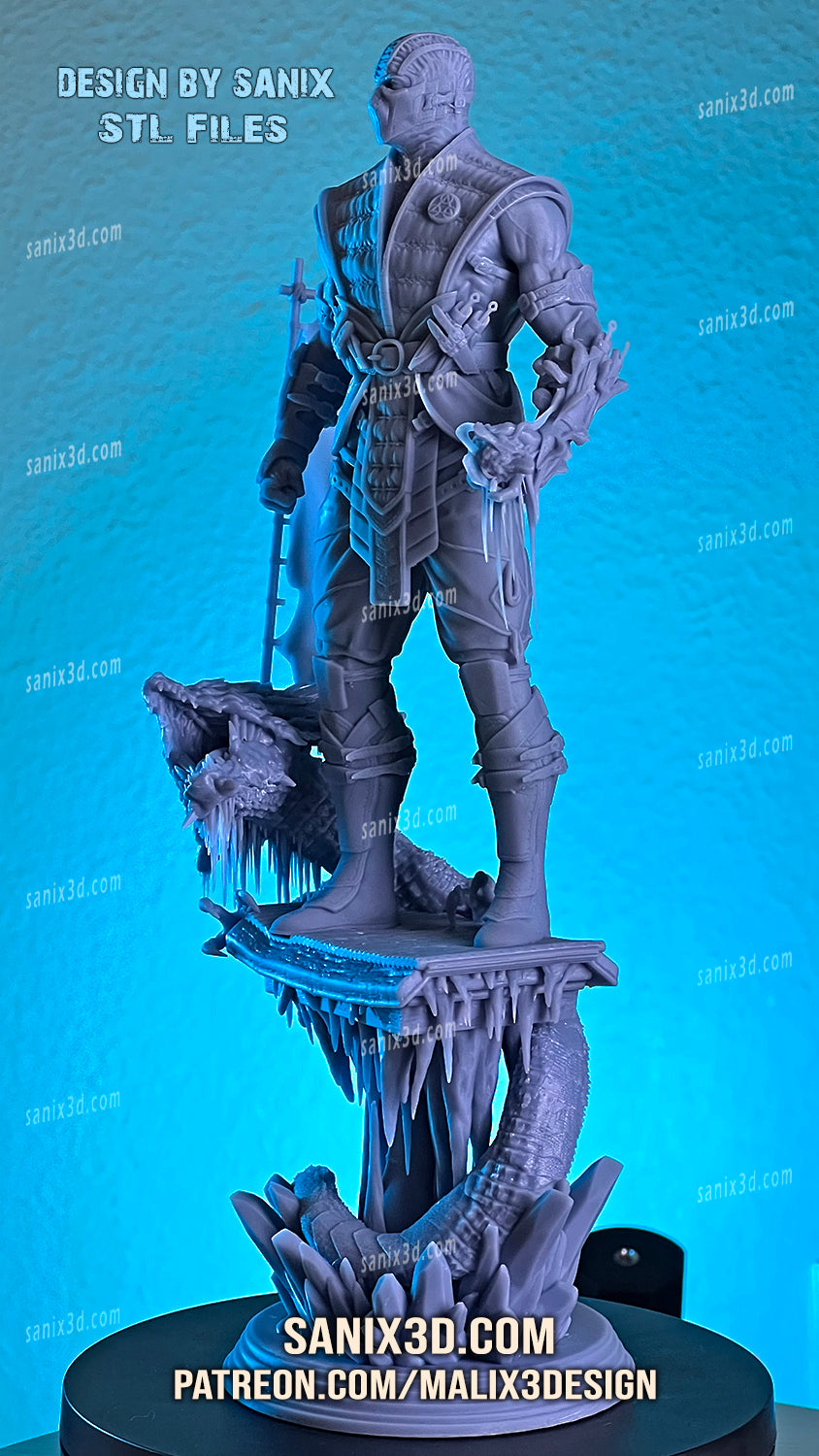 Sub-Zero (Mortal Kombat) 3D Print model - Fan Art, 10 scale model kit