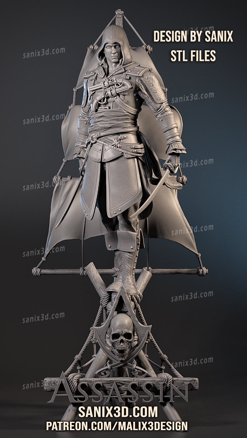 Assassins Creed 3D Print model - Fan Art, 10 scale model kit