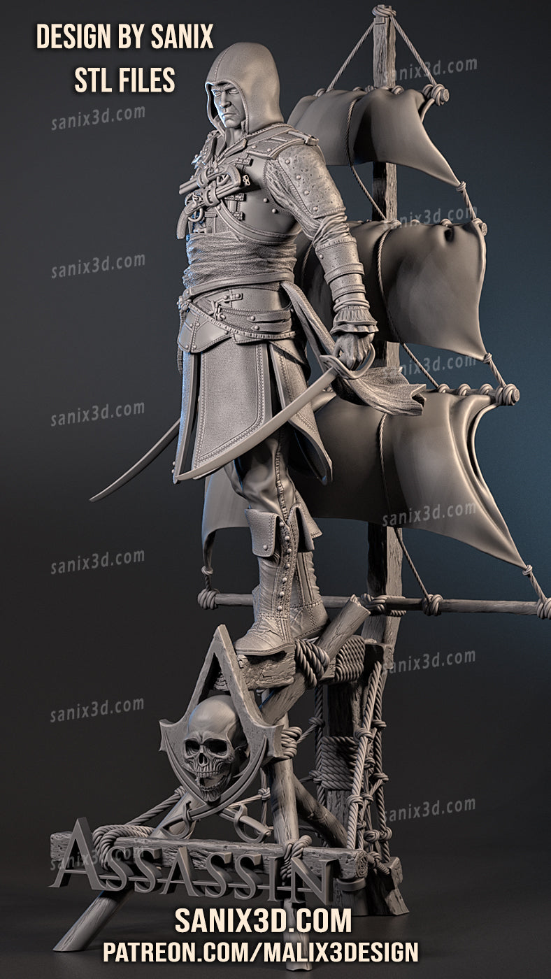 Assassins Creed 3D Print model - Fan Art, 10 scale model kit