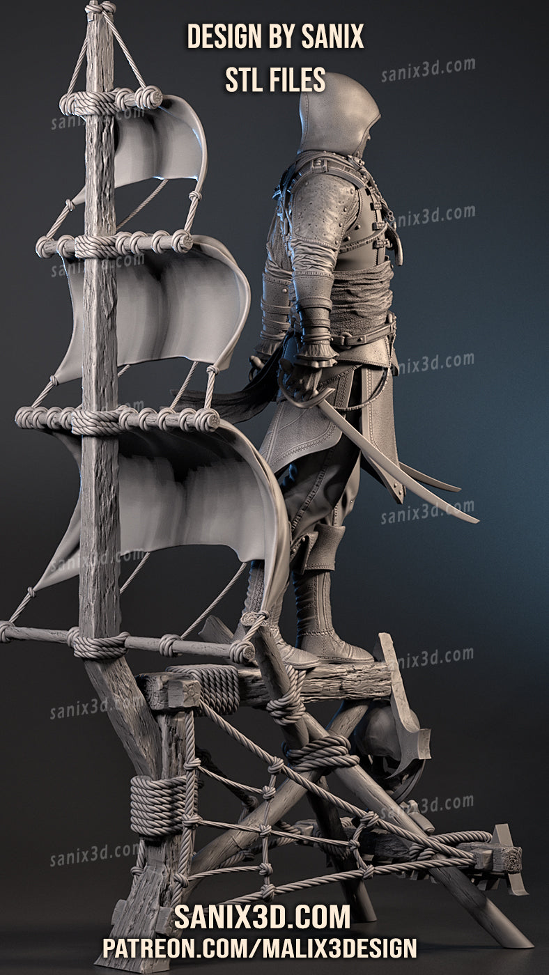 Assassins Creed 3D Print model - Fan Art, 10 scale model kit