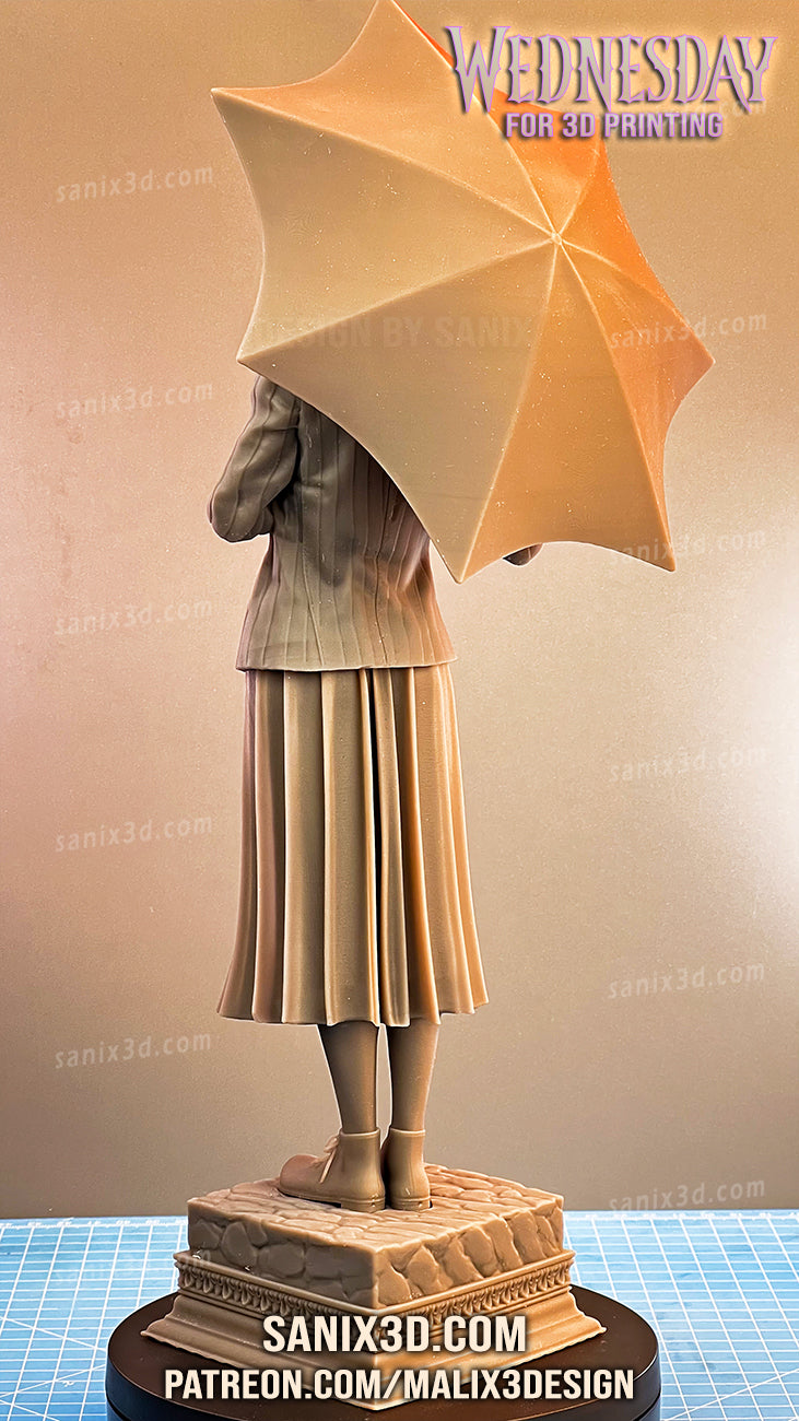 Wednesday Addams 3D Print model - Fan Art, 10 or 6 scale