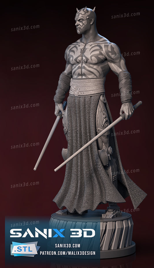 Ready to Post - Darth Red (Maul) 3D Print model - Unpainted and Unassembled