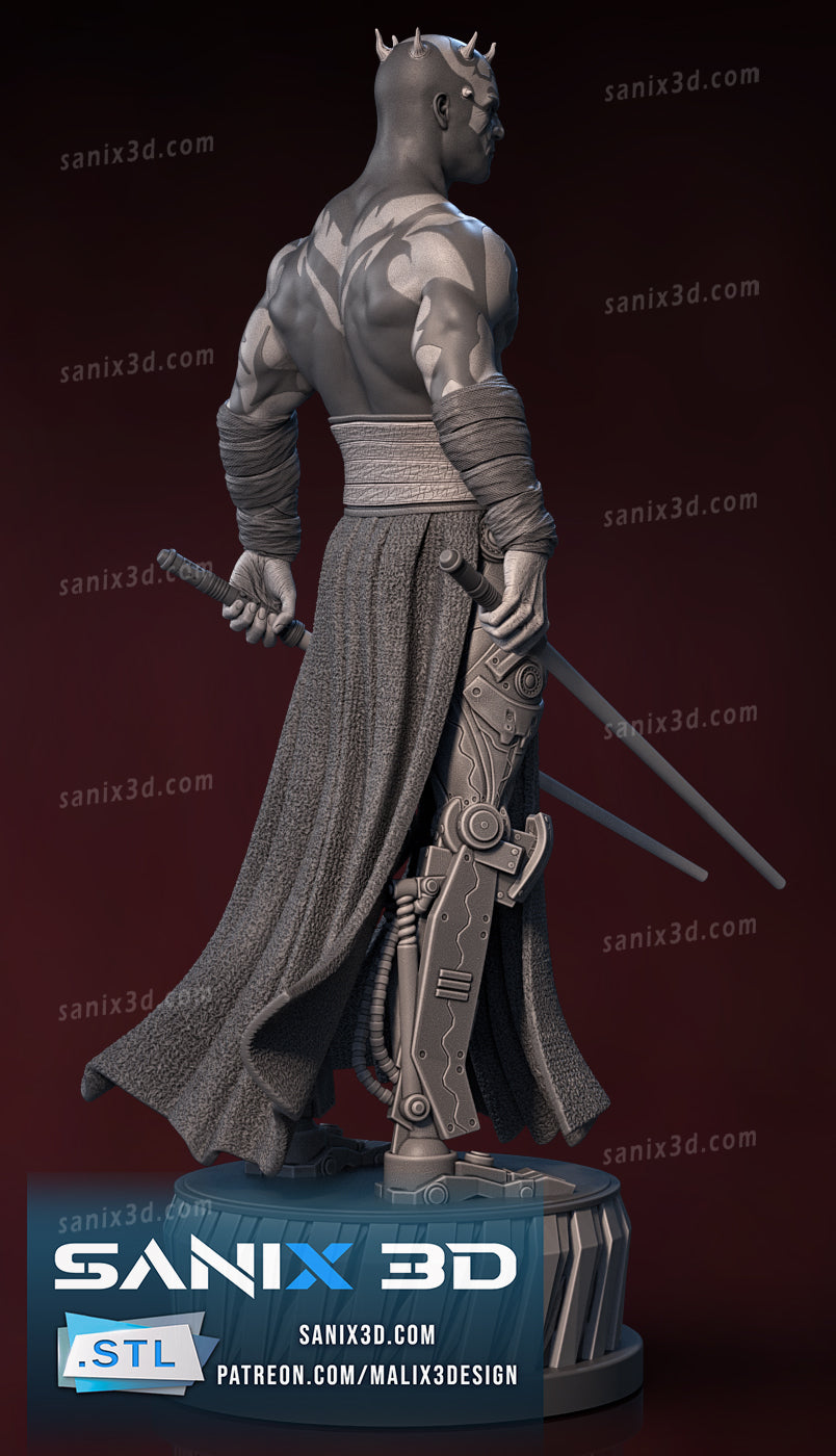 Ready to Post - Darth Red (Maul) 3D Print model - Unpainted and Unassembled