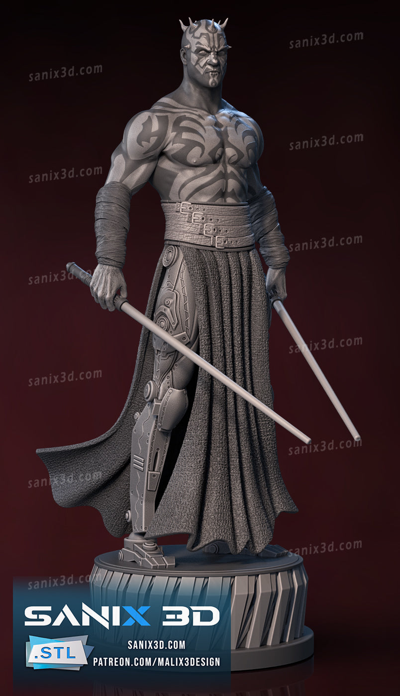 Darth Red (Maul) 3D Print model - Fan Art, 10 scale model kit