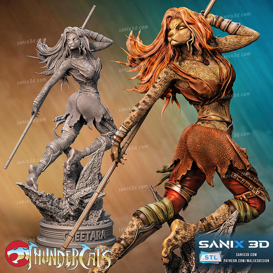 Cheetara (ThunderCats) Action Figure 3D Resin Printed - 180mm to 362mm - Fan Art