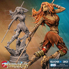 Cheetara (ThunderCats) Action Figure 3D Resin Printed - 180mm to 362mm - Fan Art