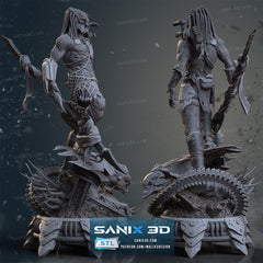 Alien vs Predator 8th scale / 275mm 3D printed model.  Fan Art