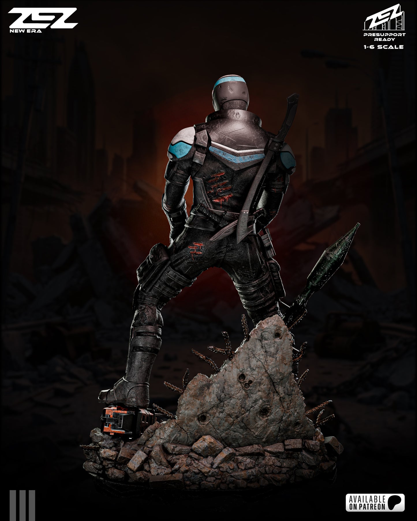 Vigilante 3D printed model kit Statue Bust 6 scale