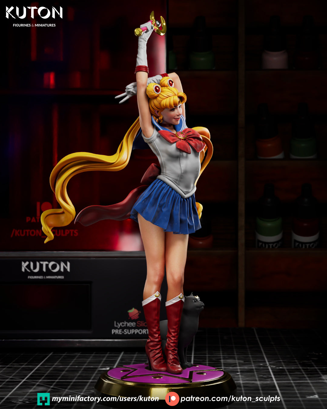 Sailor Moon (Usagi Tsukino) - 3D Printed Model Kit - Fan Art