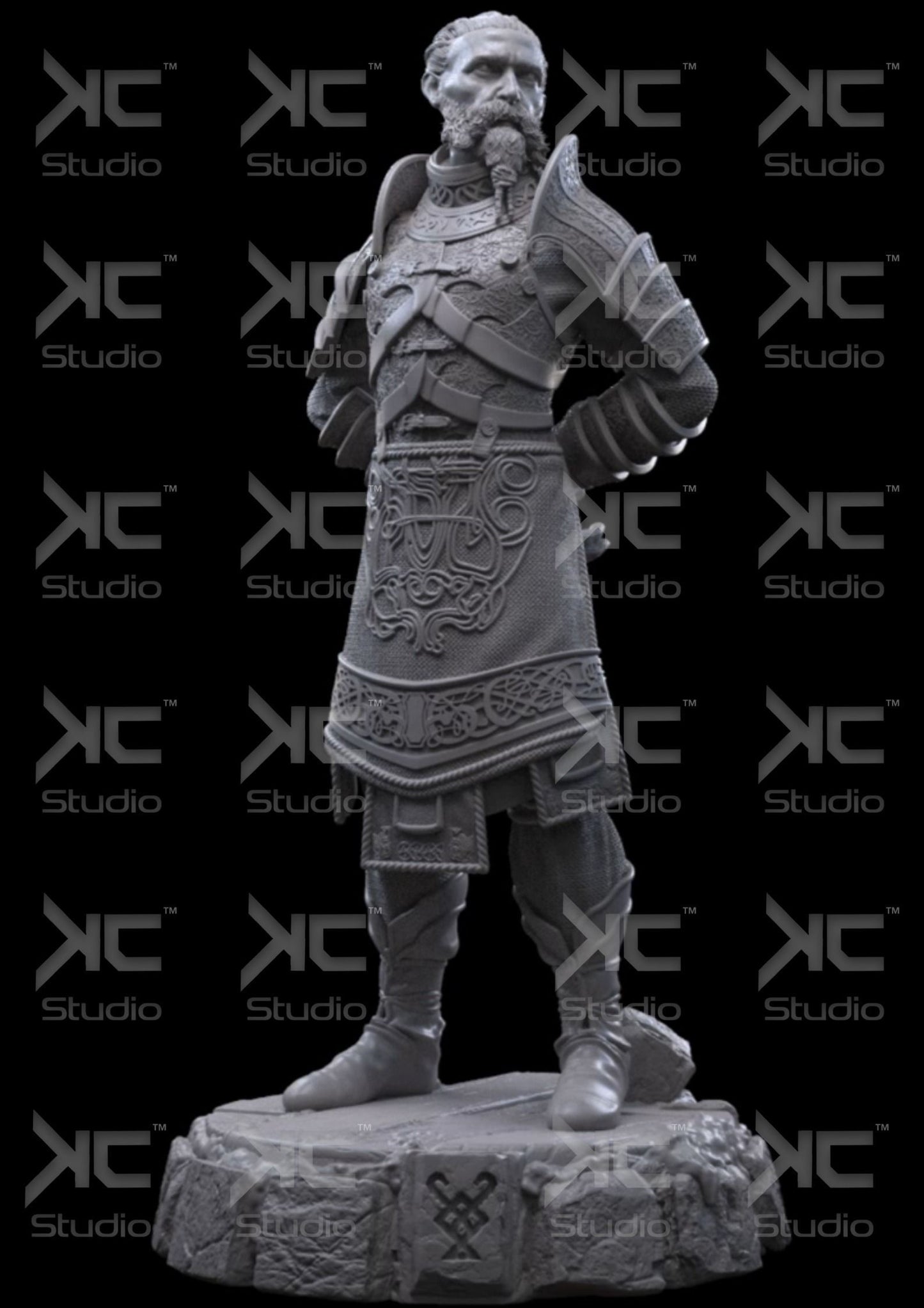 Kindri - God of War - 308mm - 3D Printed Model Statue Kit