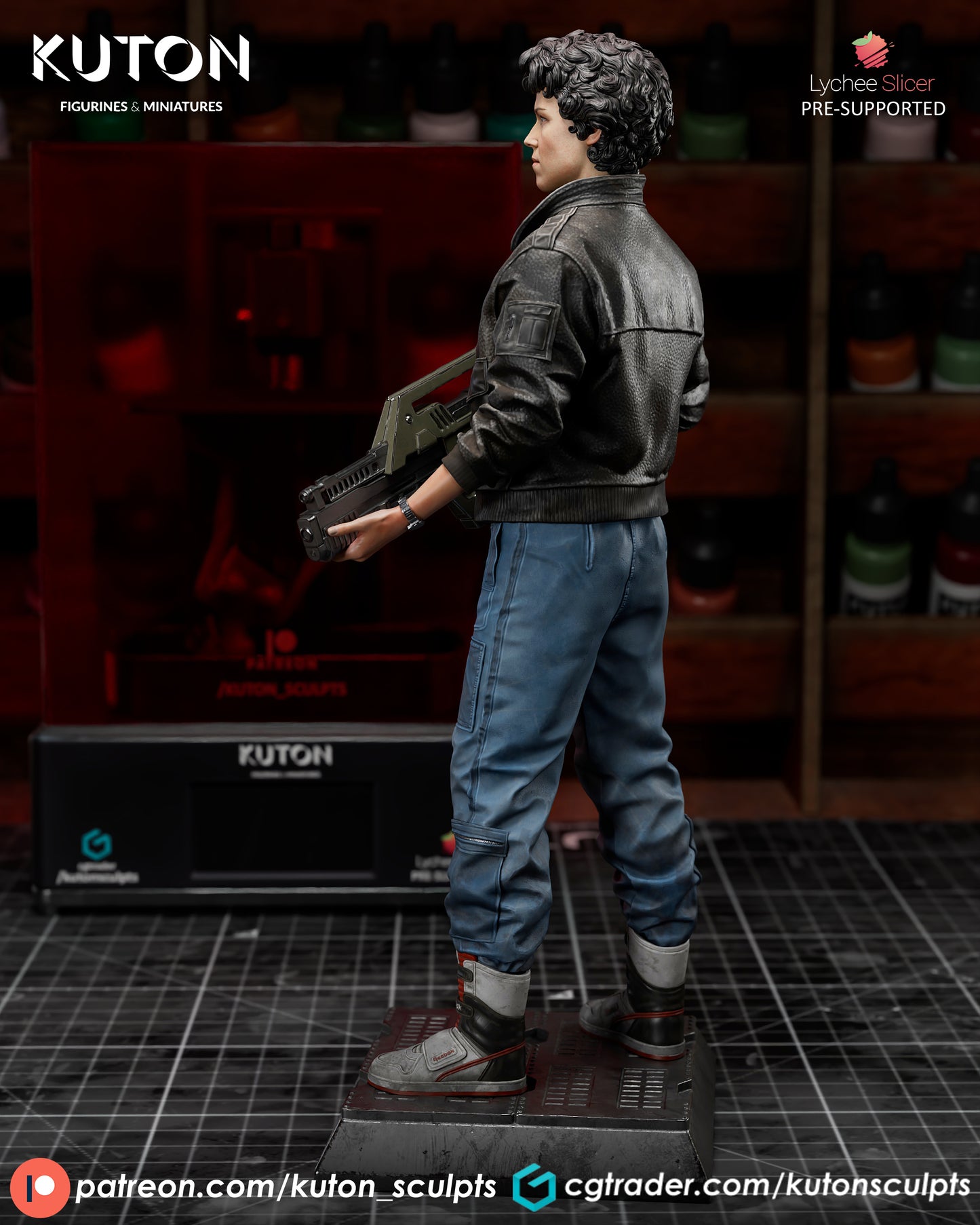 Ellen Ripley (Alien) Statue - 3D Print Fan Art (Kuton)
