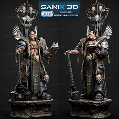 Warmachine Inquisitor (3D Printed) Fan Art - Sanix3D - 1:8 Scale (468mm tall)