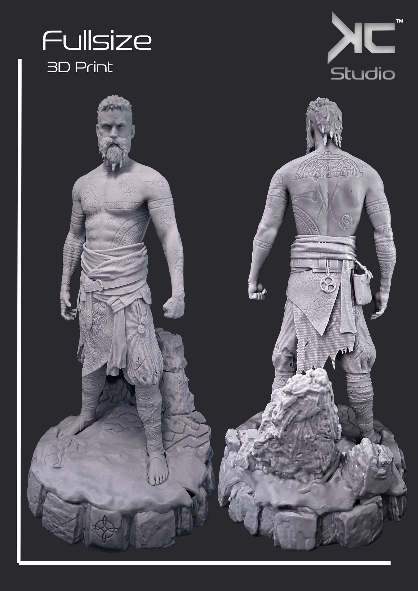 Baldur (God of War) - 3D Print Model Kit - 1:6 Scale - Fan Art