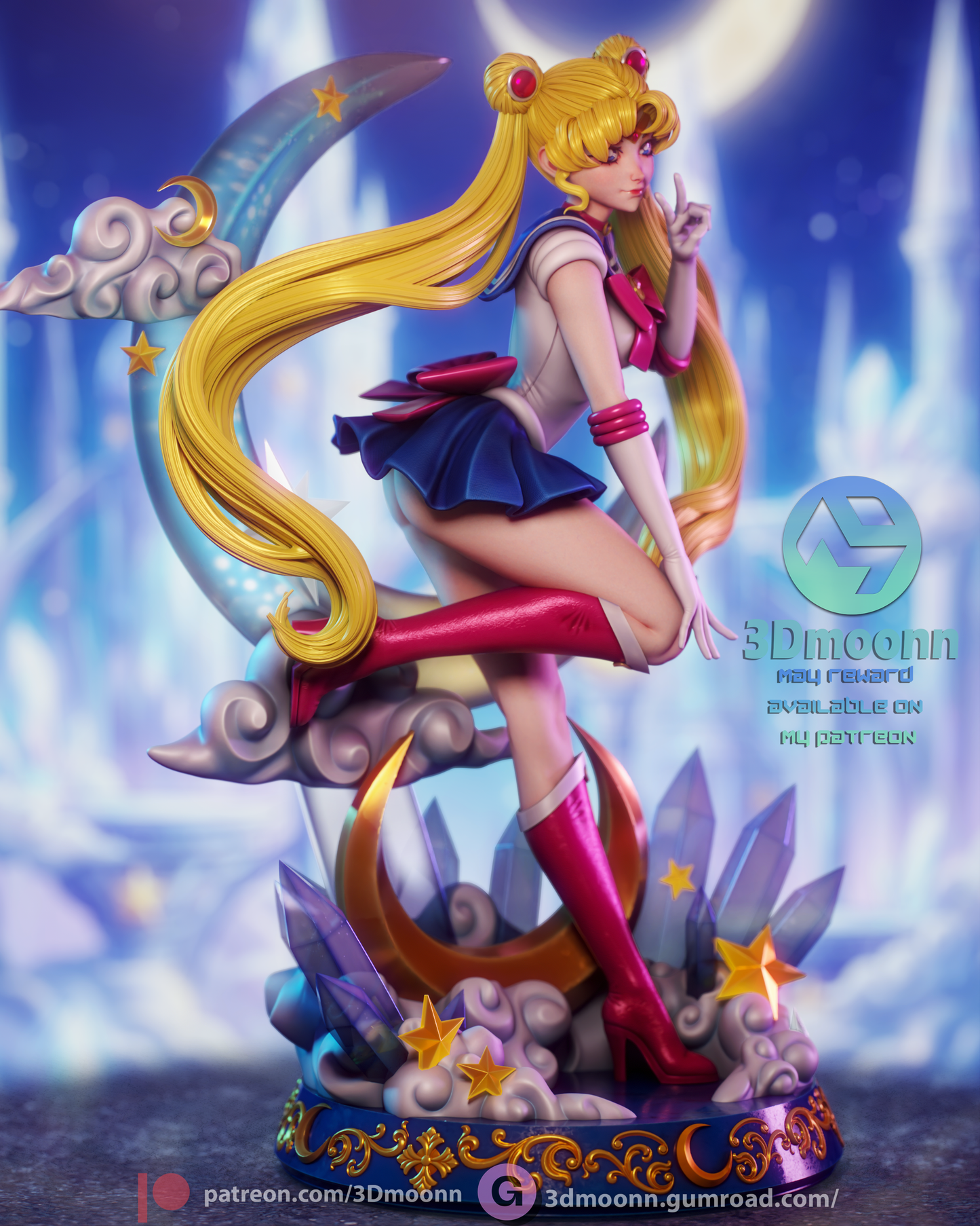 Sailor Moon - 3d Printed model kit (Fan Art)