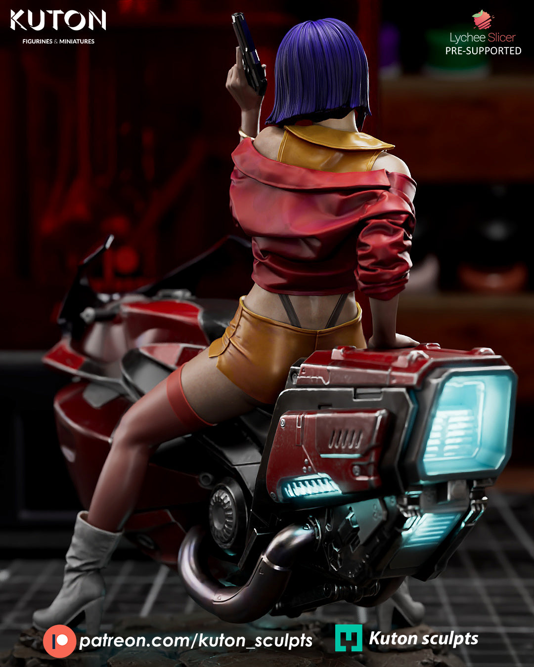 Faye Valentine 3D Printed Statue 1:10 Scale &  Miniature