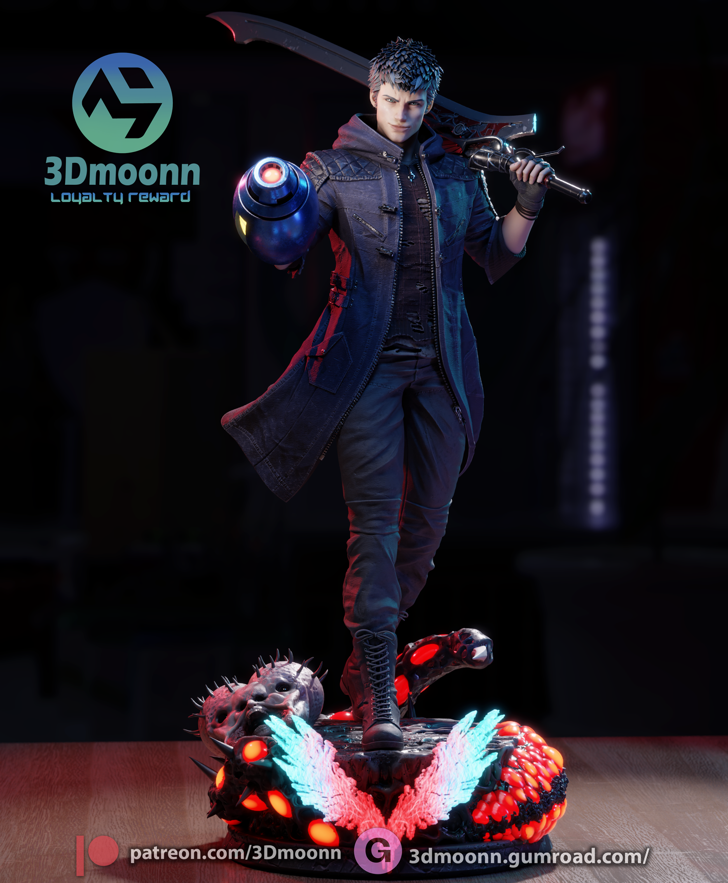 Nero (Devil May) - 3d Printed 1:6 model kit (Fan Art)