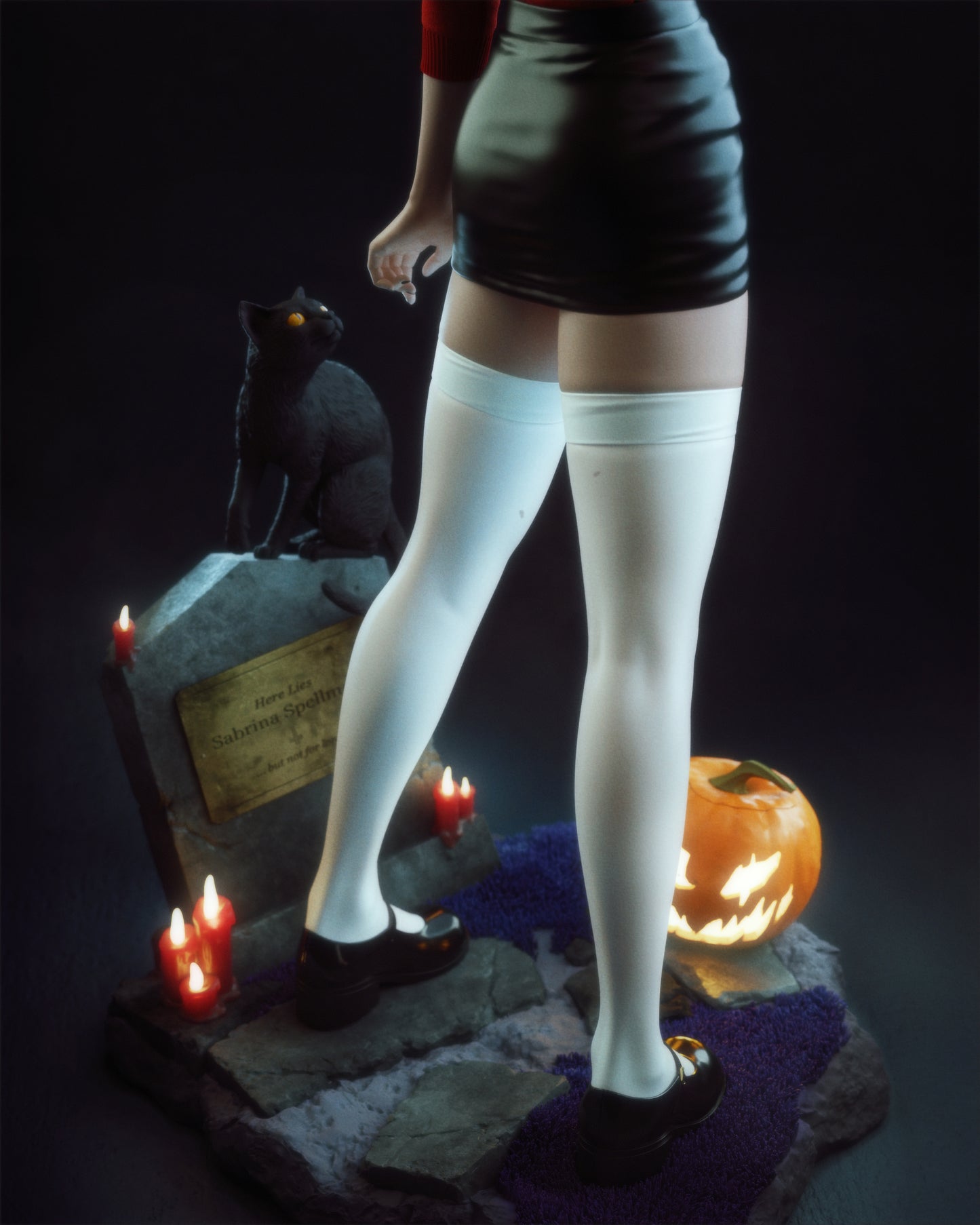 Sabrina - 3D Printed Model Kit - 9 and 6 Scale Statue