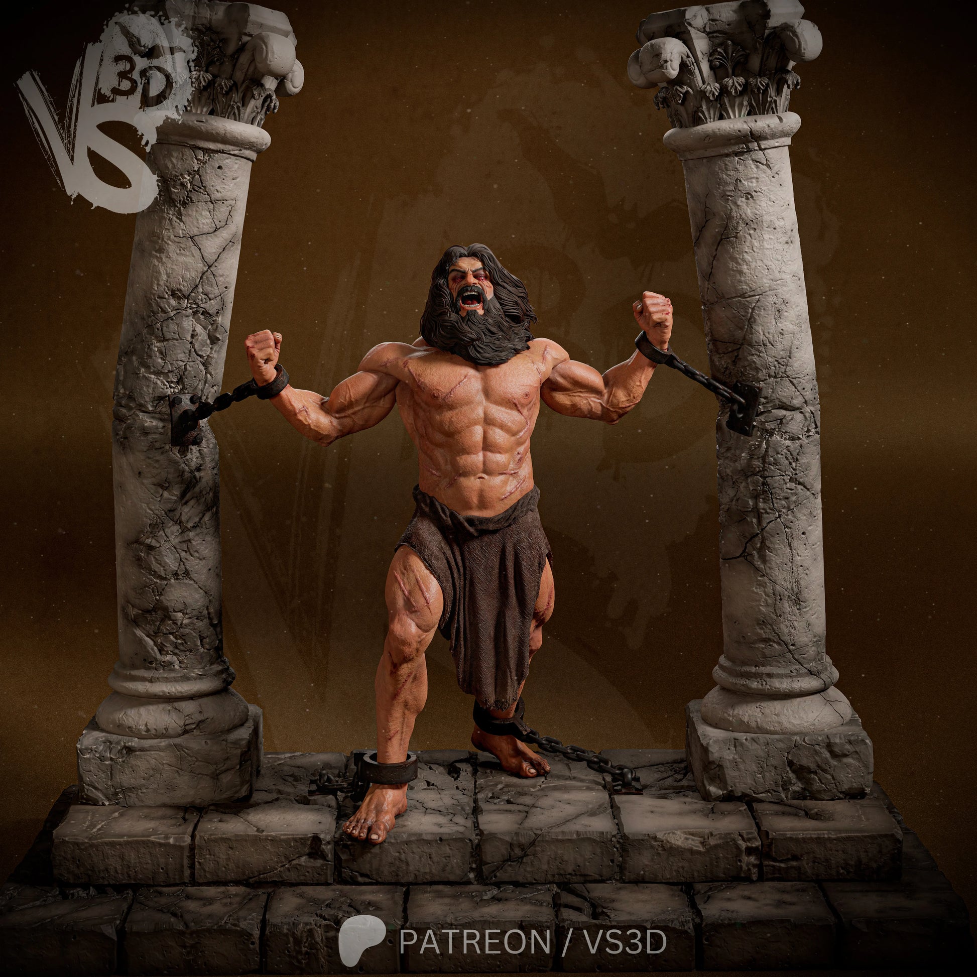 Samson Realistic Samson - Fan Art - 3D Print Kit – ModelShack