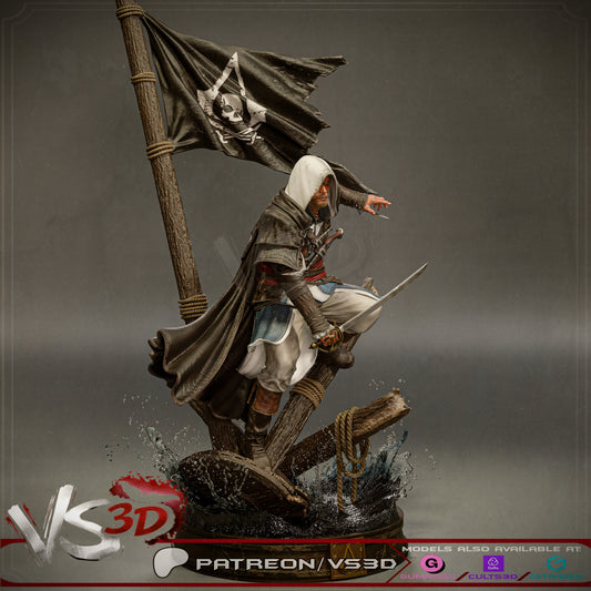 Edward Kenny- Black Sails - 3D Printed Statue - 10 Scale