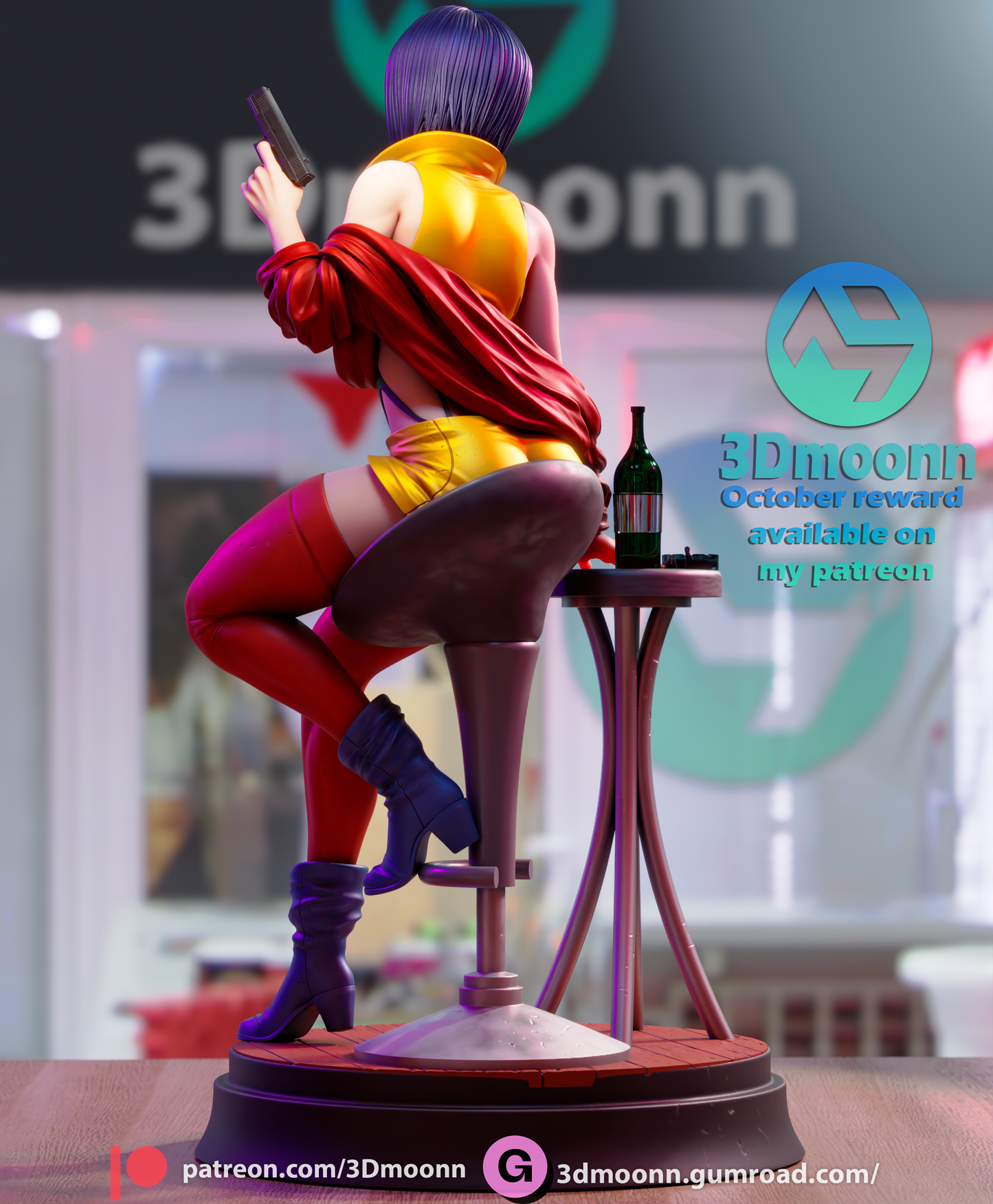 Faye Valentine (Cowboy Bebop) - 3d Printed 1:6 model kit (Fan Art)