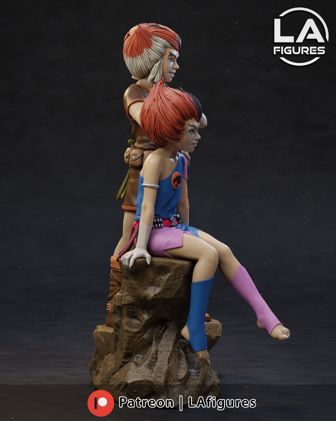 Willy Kit & Willy Kat (Thundercats) Statue - 3D Print Fan Art