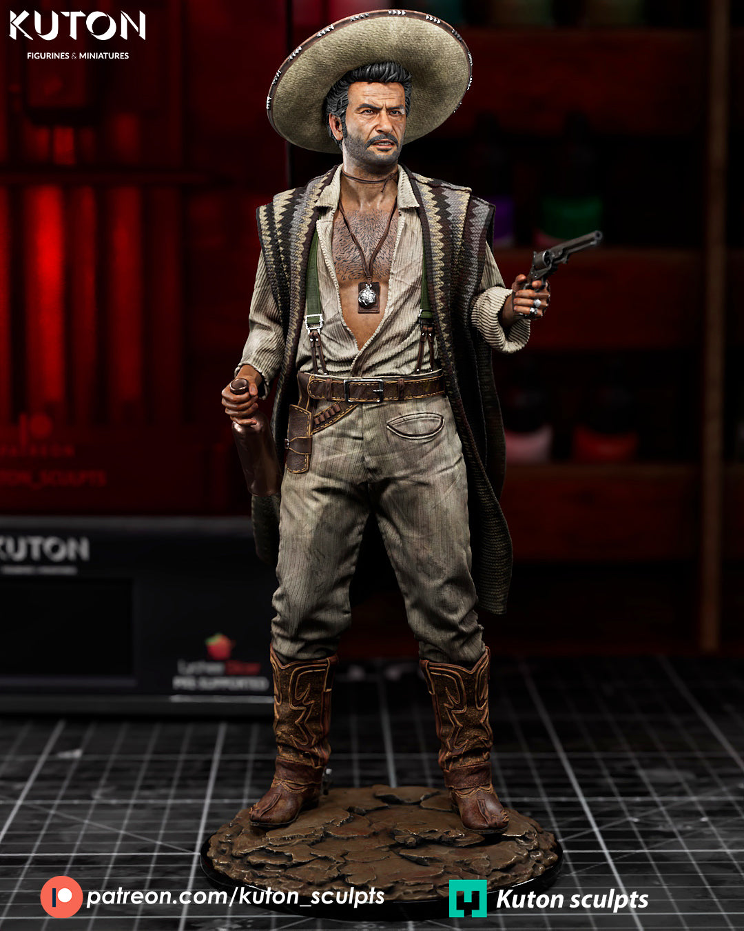 The Ugly Tuco Ramirez - The Good The Bad and The Ugly - 3D Printed Model Kit