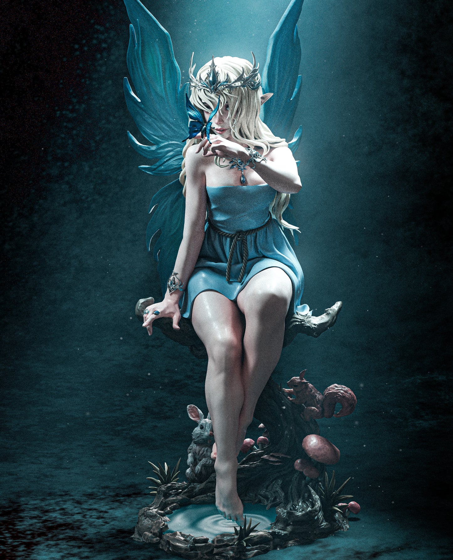 Divine Fairy 3d Printed Model Statue Kit - 9 and 6 scale