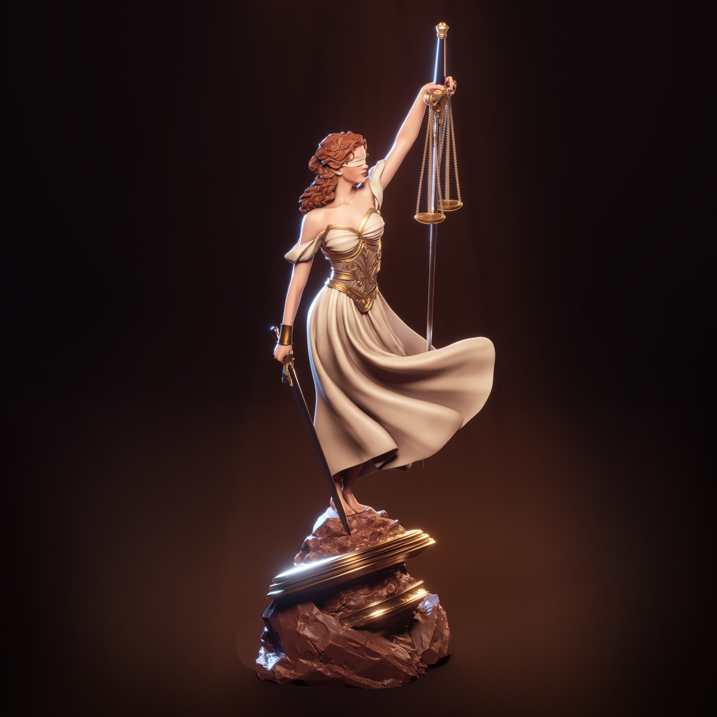 Justice Statue - (GOD)  3D Printed Model Kit - 6 Scale