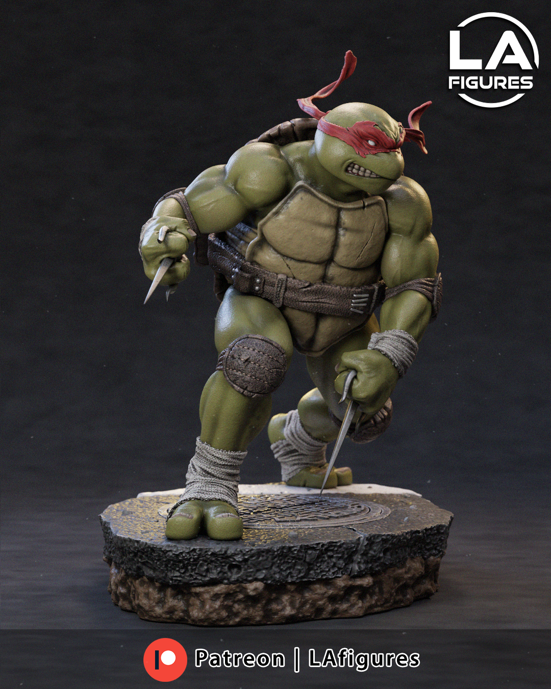 Raphael (TMNT) Statue - Fan Art 10 Scale (164mm) 3D Print Kit