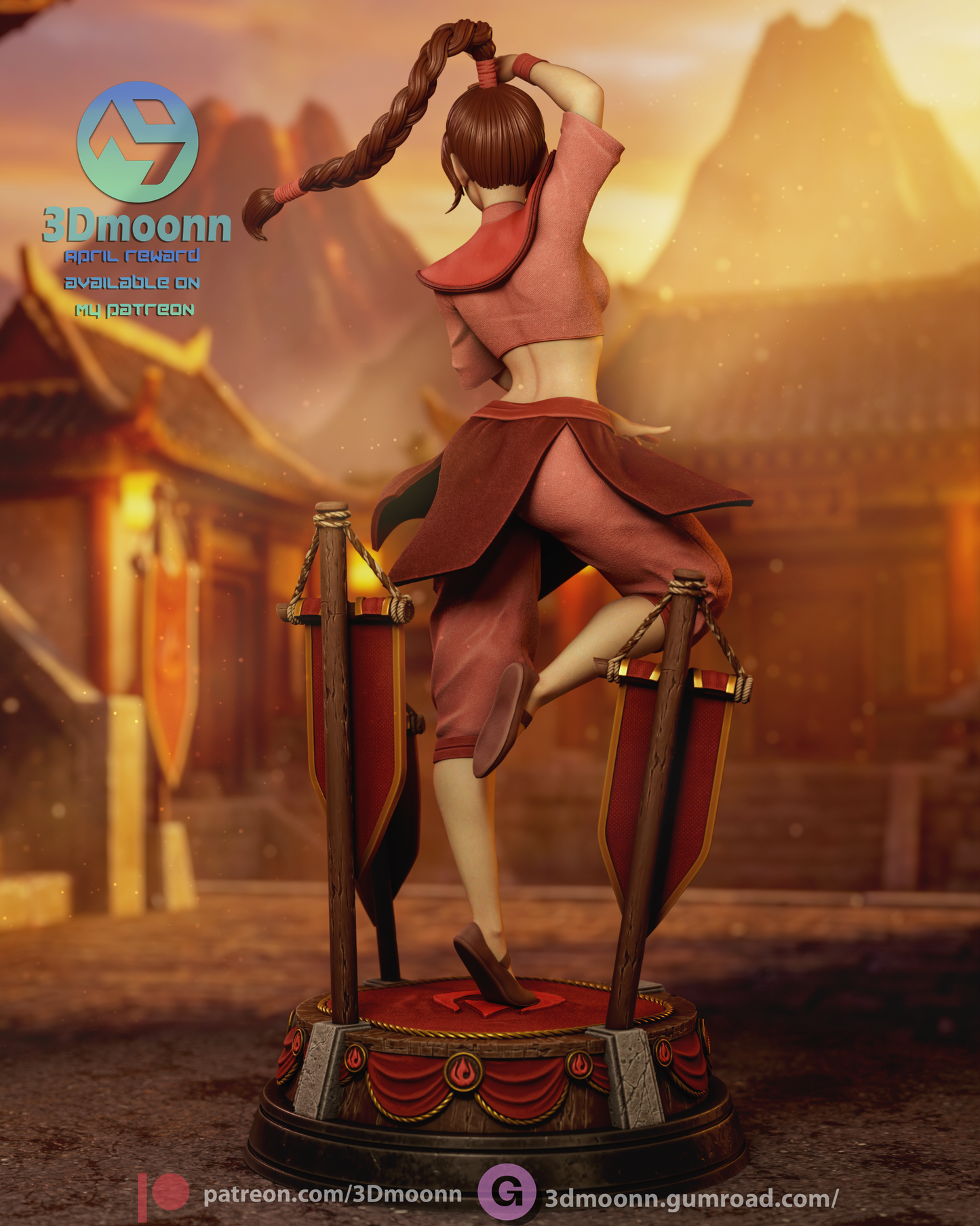 Ty Lee (The Last Airbender) - 3d Printed model kit (Fan Art)