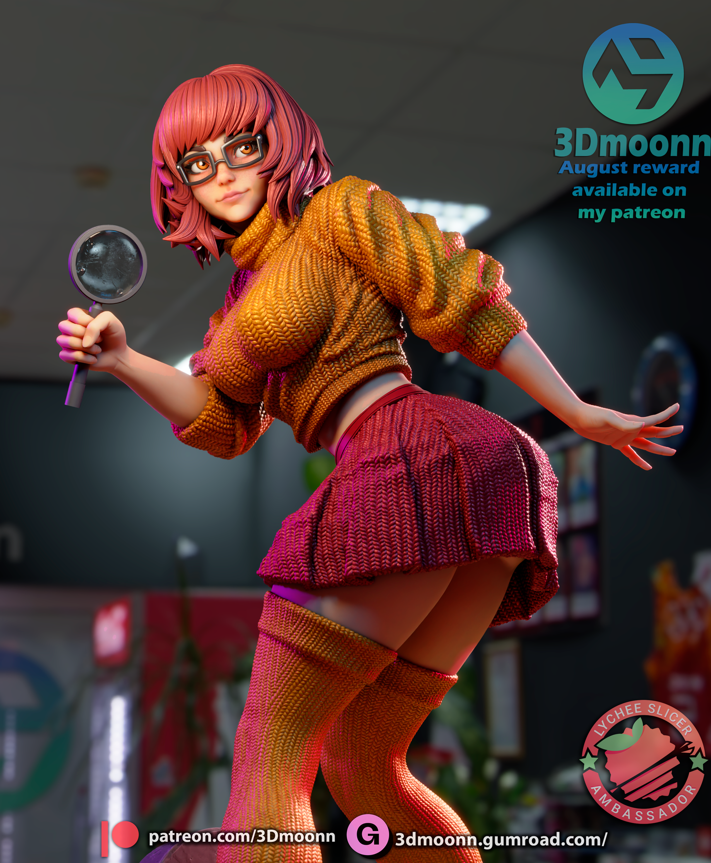 Velma (Scooby-Doo) - 3d Printed 1:6 model kit (Fan Art)