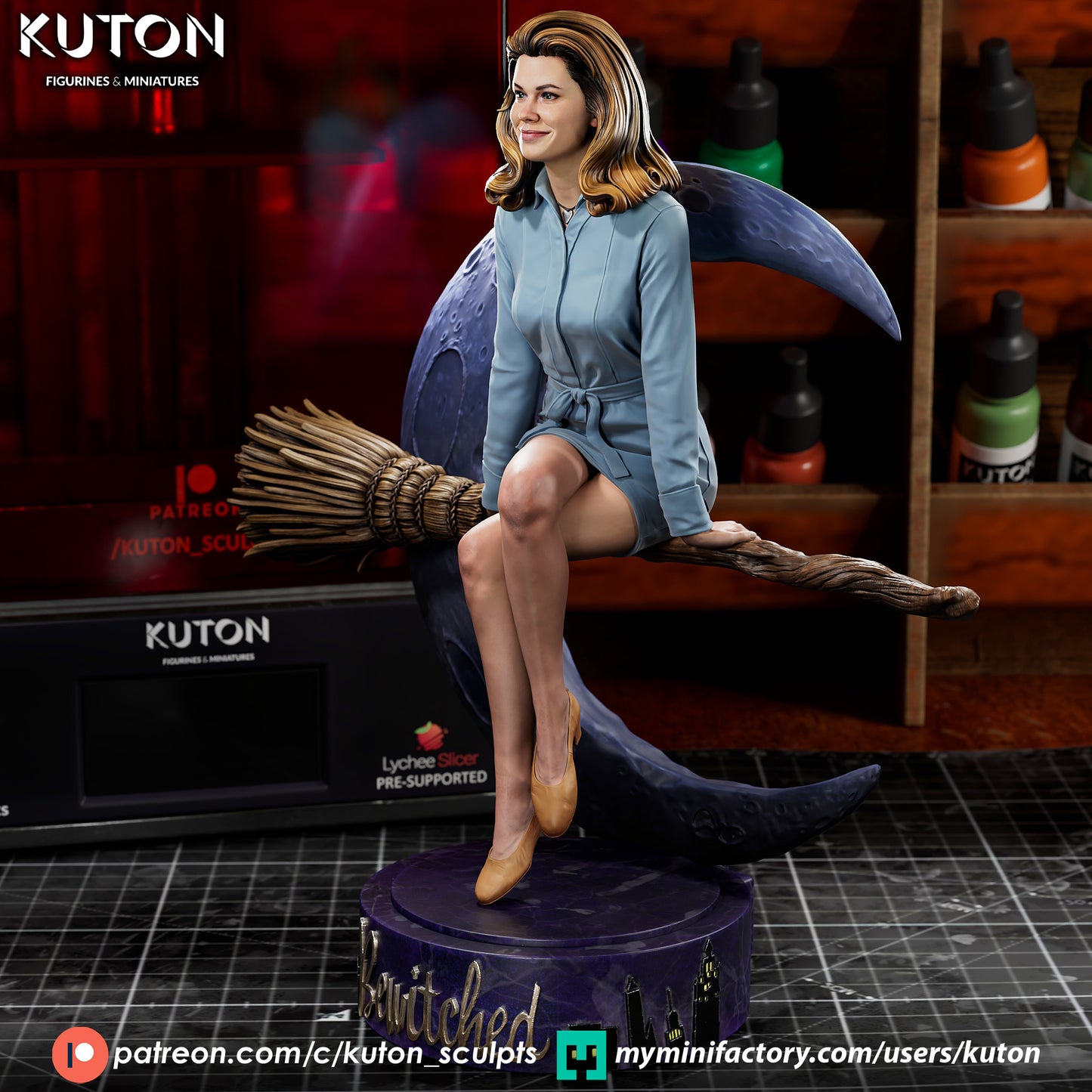 Bewitched- 3d Printed Model kit - Statue and Bust