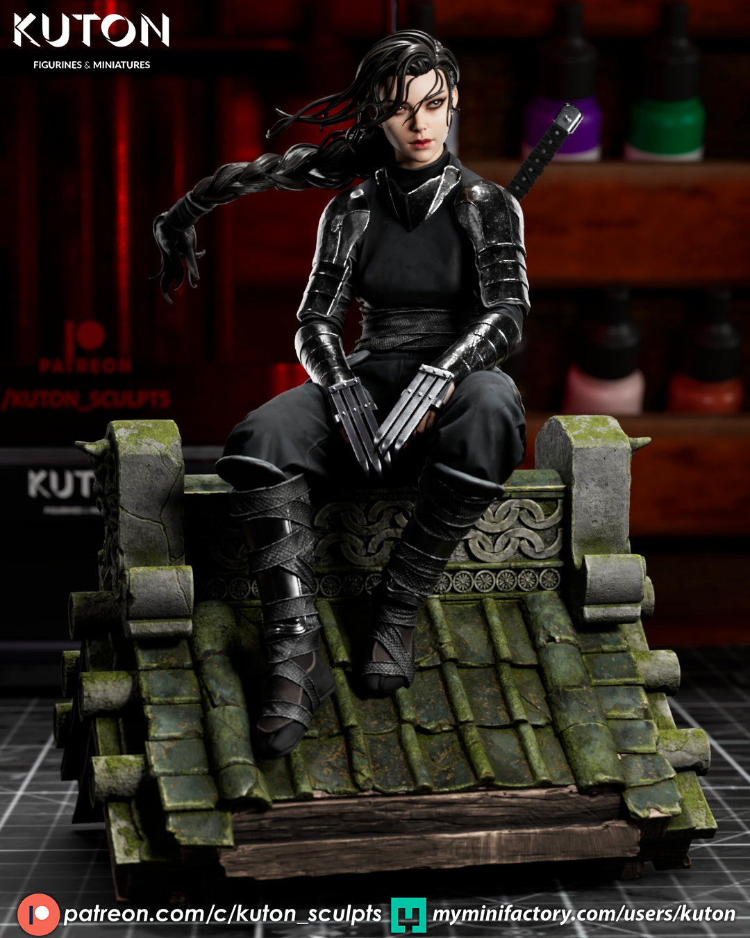 Shiori (Kuton Original) - 3D Printed Model Kit - 1:10 Scale