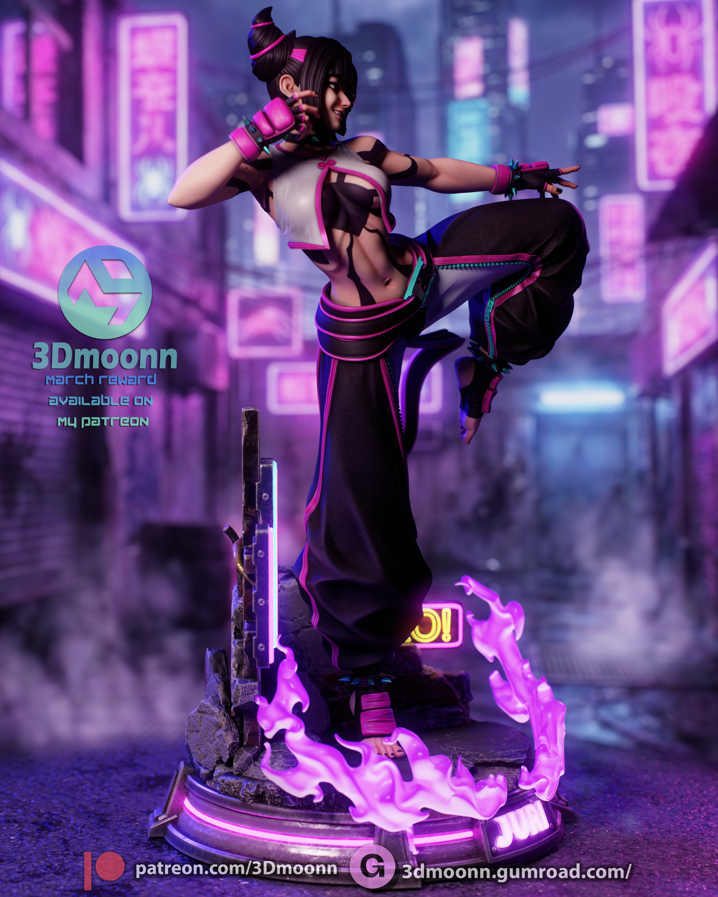 Juni (Street Fighter) -  3D Printed model kit (Fan Art)