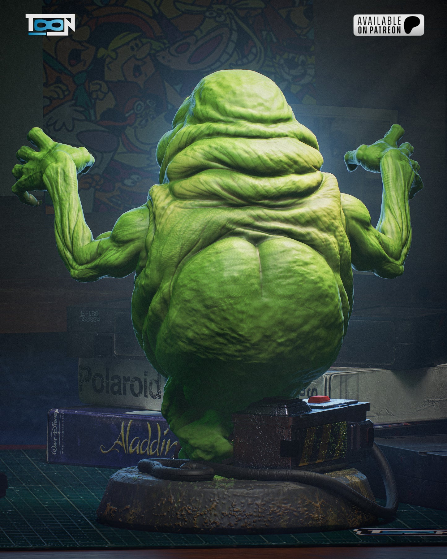 Slimer - 3D Printed Model Kit State - 6 Scale - 150mm