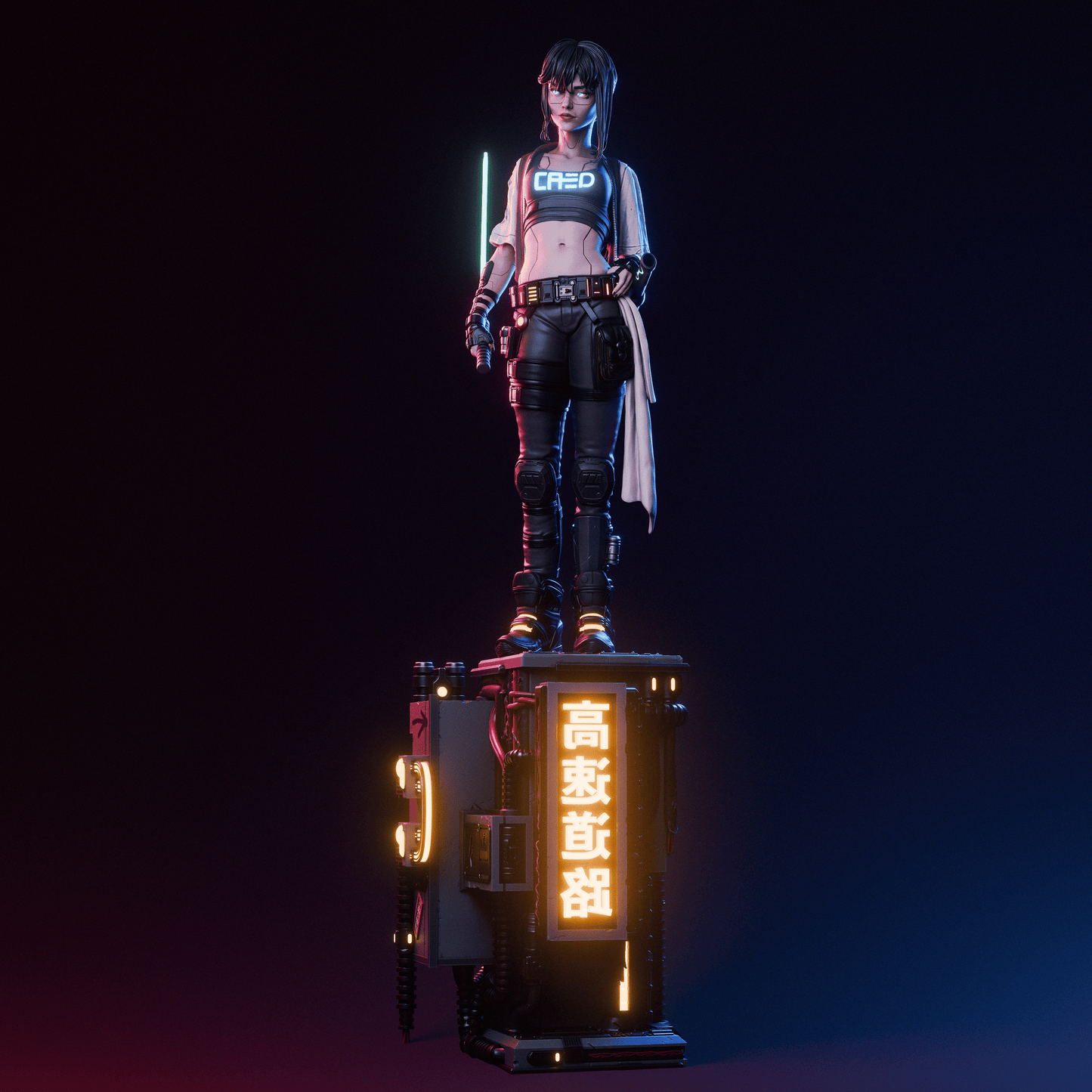 Cyber Samurai - 3D Printed Model Kit - 1:6 scale