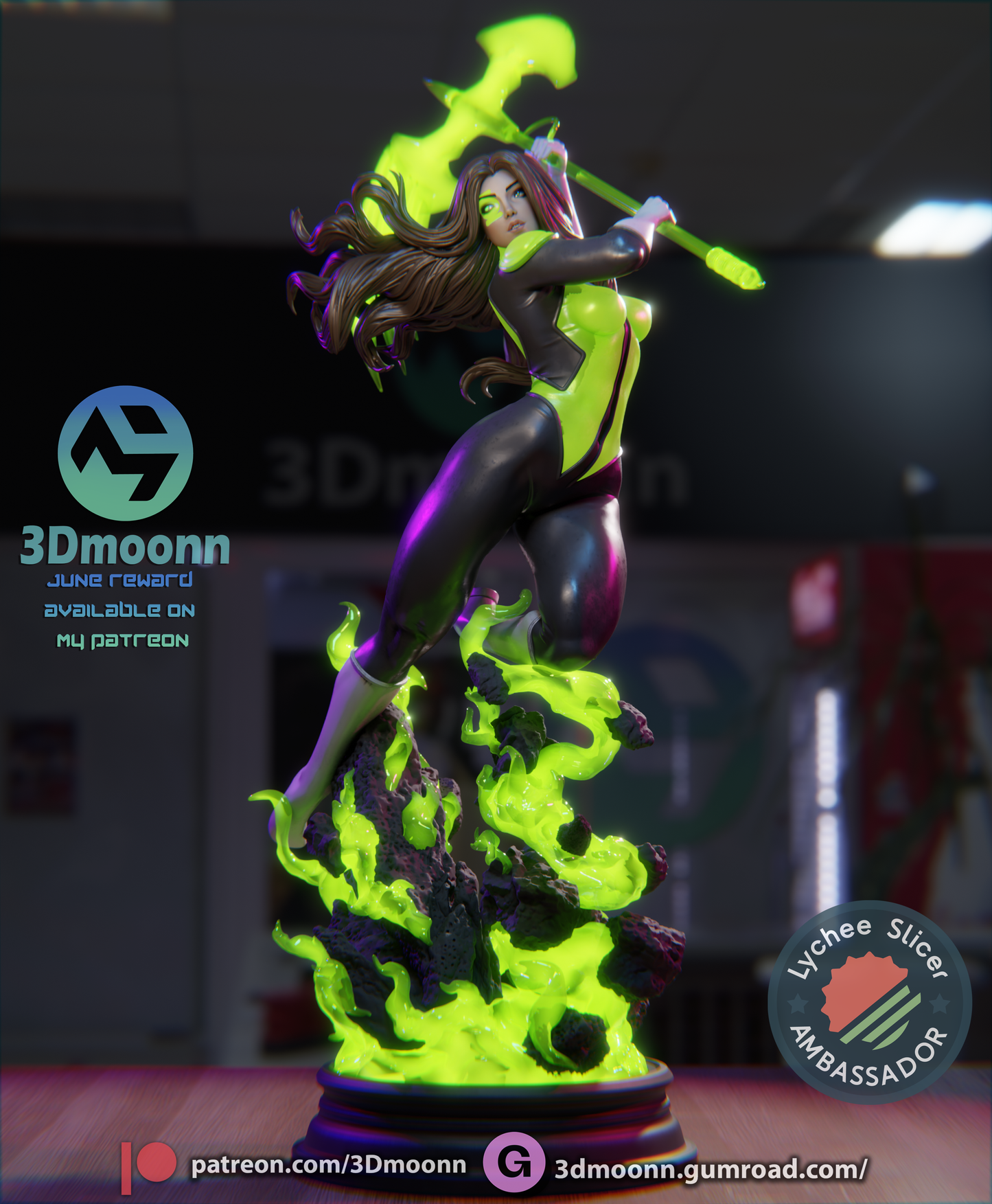 Jessica Cruz (Injustice) Statue - Fan Art - 3D Print Kit