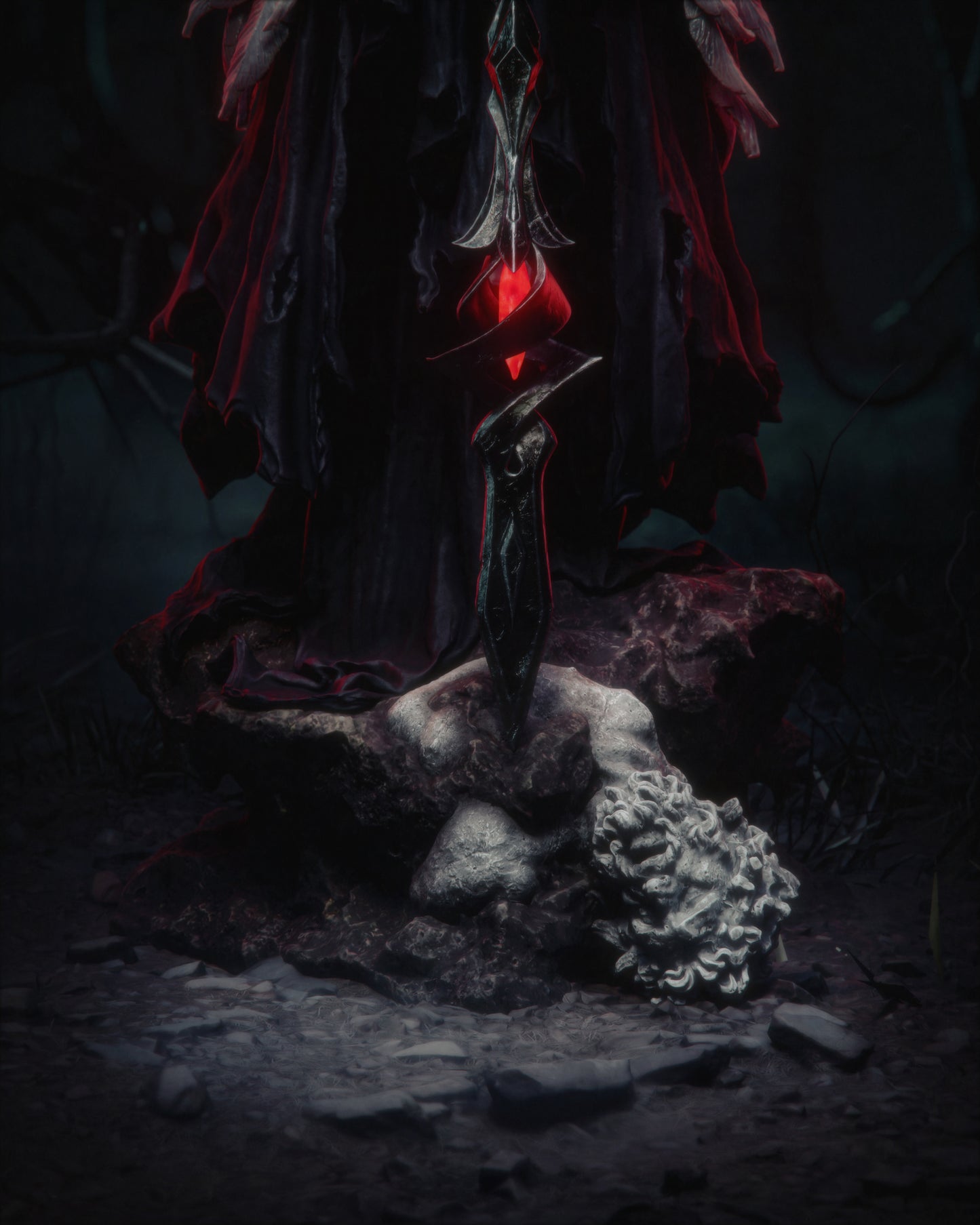Queen of the Ashen - 3d Printed Statue Model Kit - 6 scale