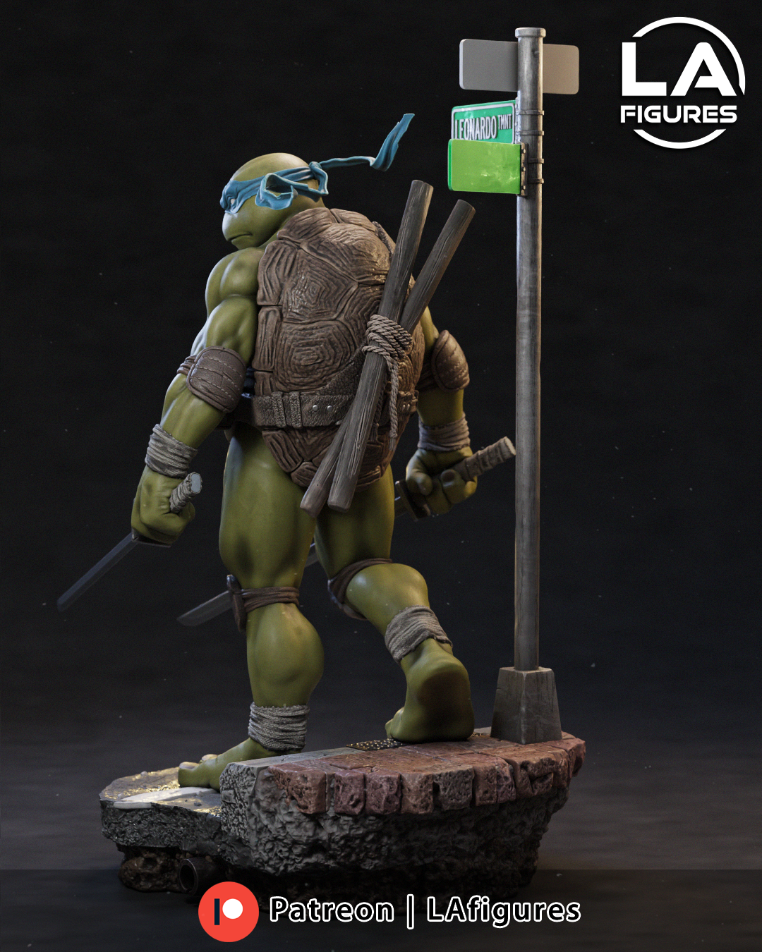 Leonardo (TMNT) Statue - Fan Art 10 Scale (210mm) 3D Print Kit