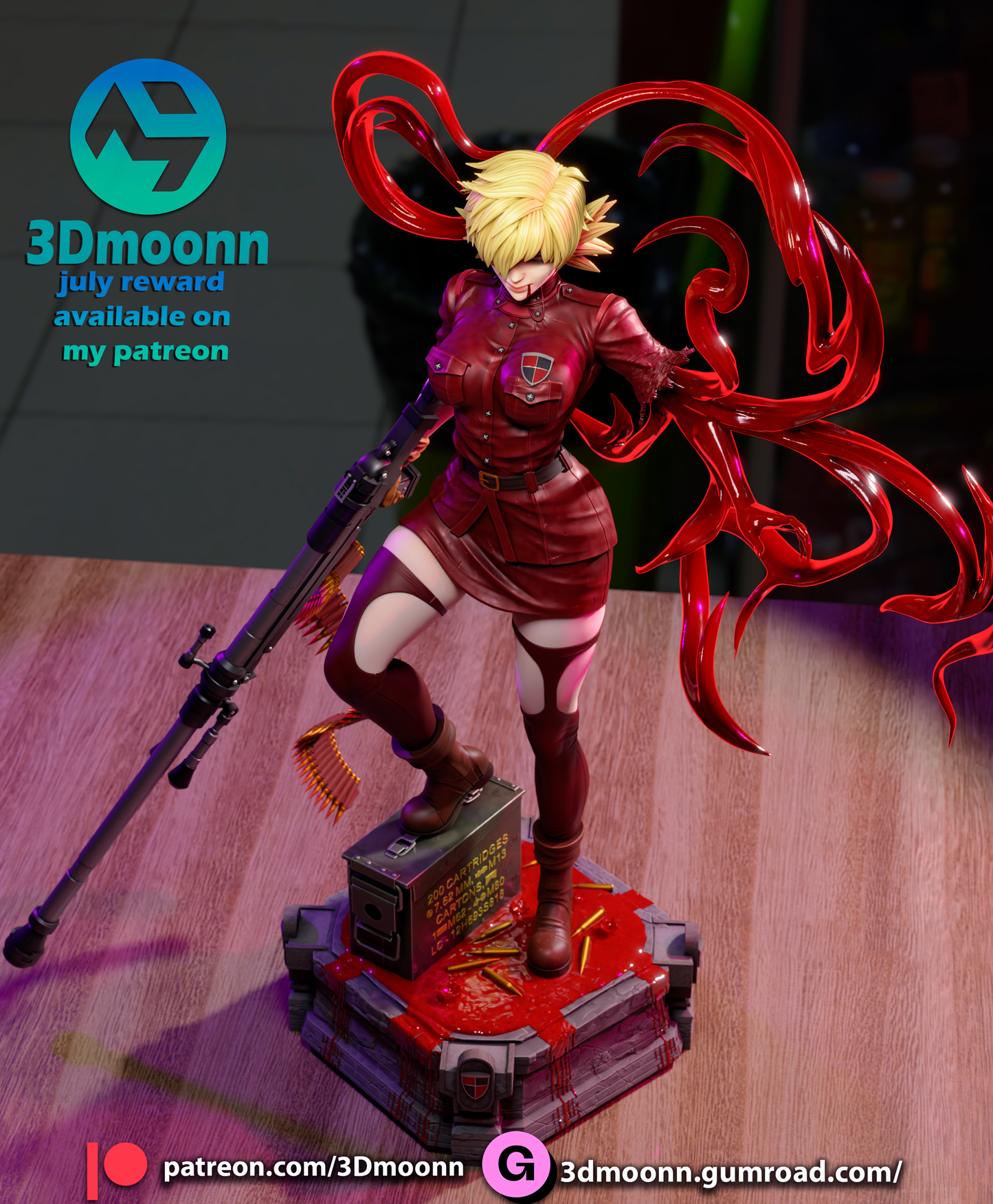 Seras Victoria (Hellsing) - 3d Printed 1:6 model kit