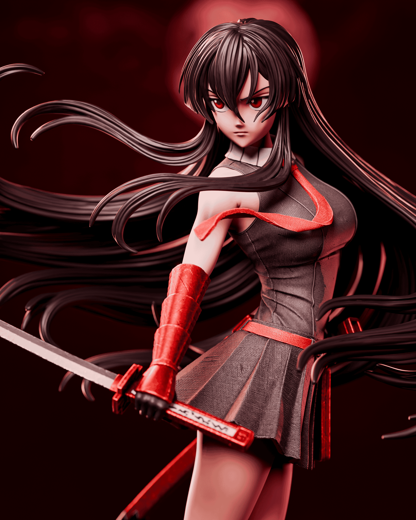 Akame (Akame ga Kill!) - 3D Printed Model Kit - 1:6 scale (Fan Art)