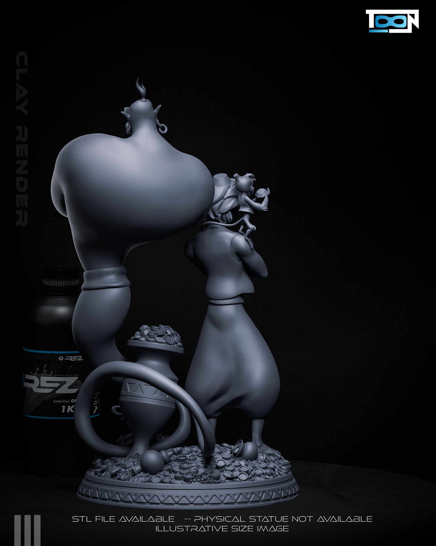 Aladdin & Genie 3D Printed Model Kit - 6 Scale