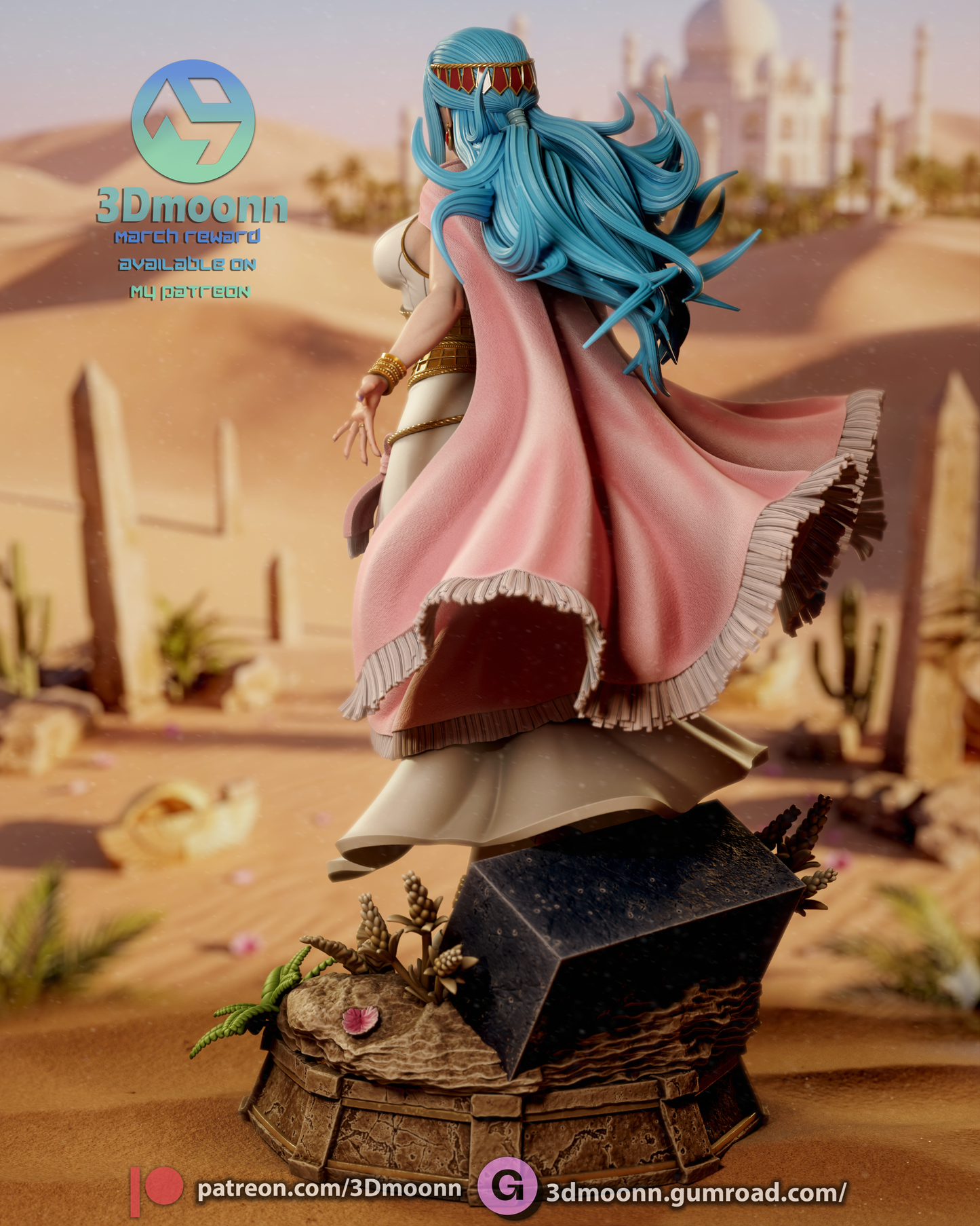 Nefertari Vivi (One Piece) - 3d Printed model kit (Fan Art)