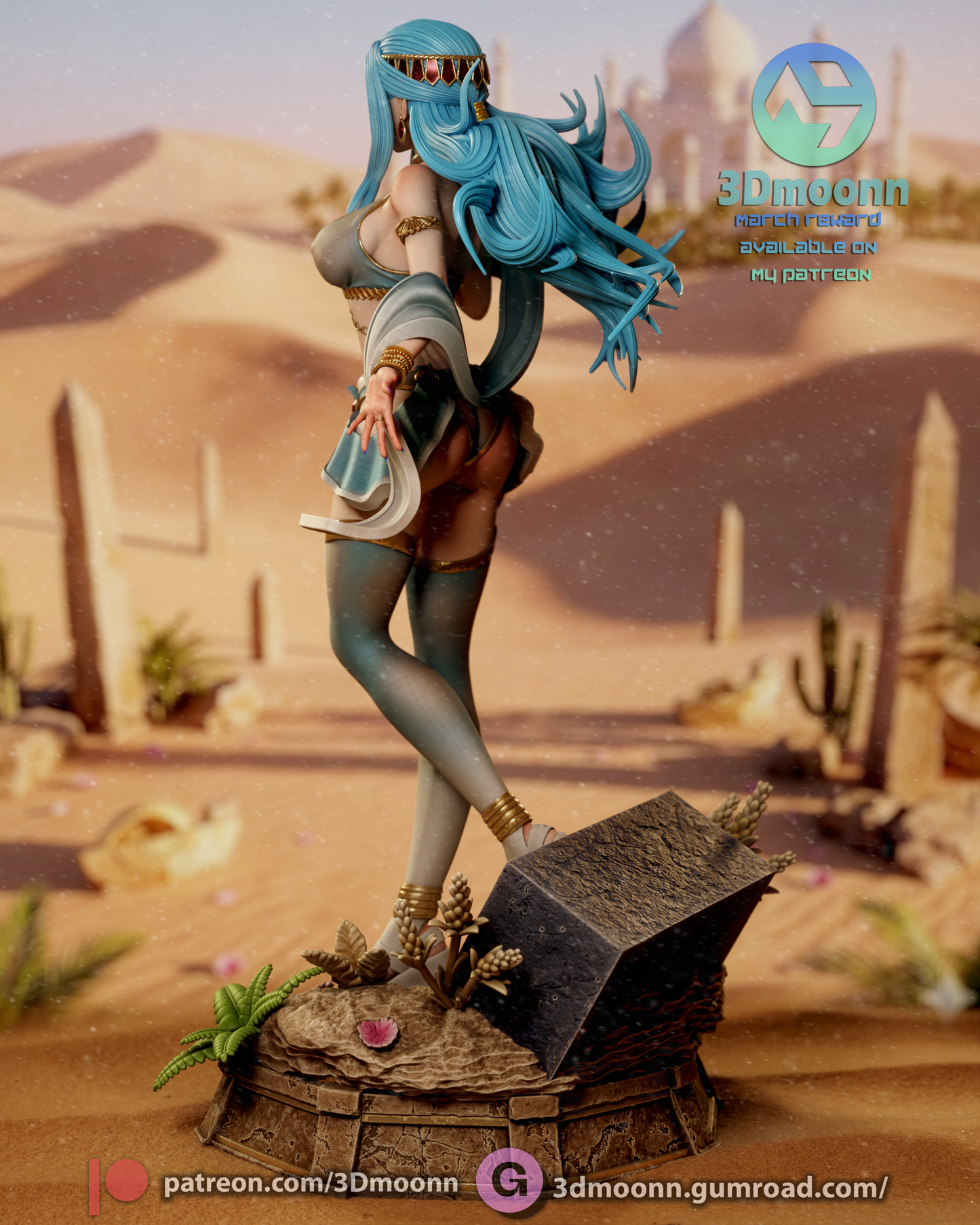 Nefertari Vivi (One Piece) - 3d Printed model kit (Fan Art)