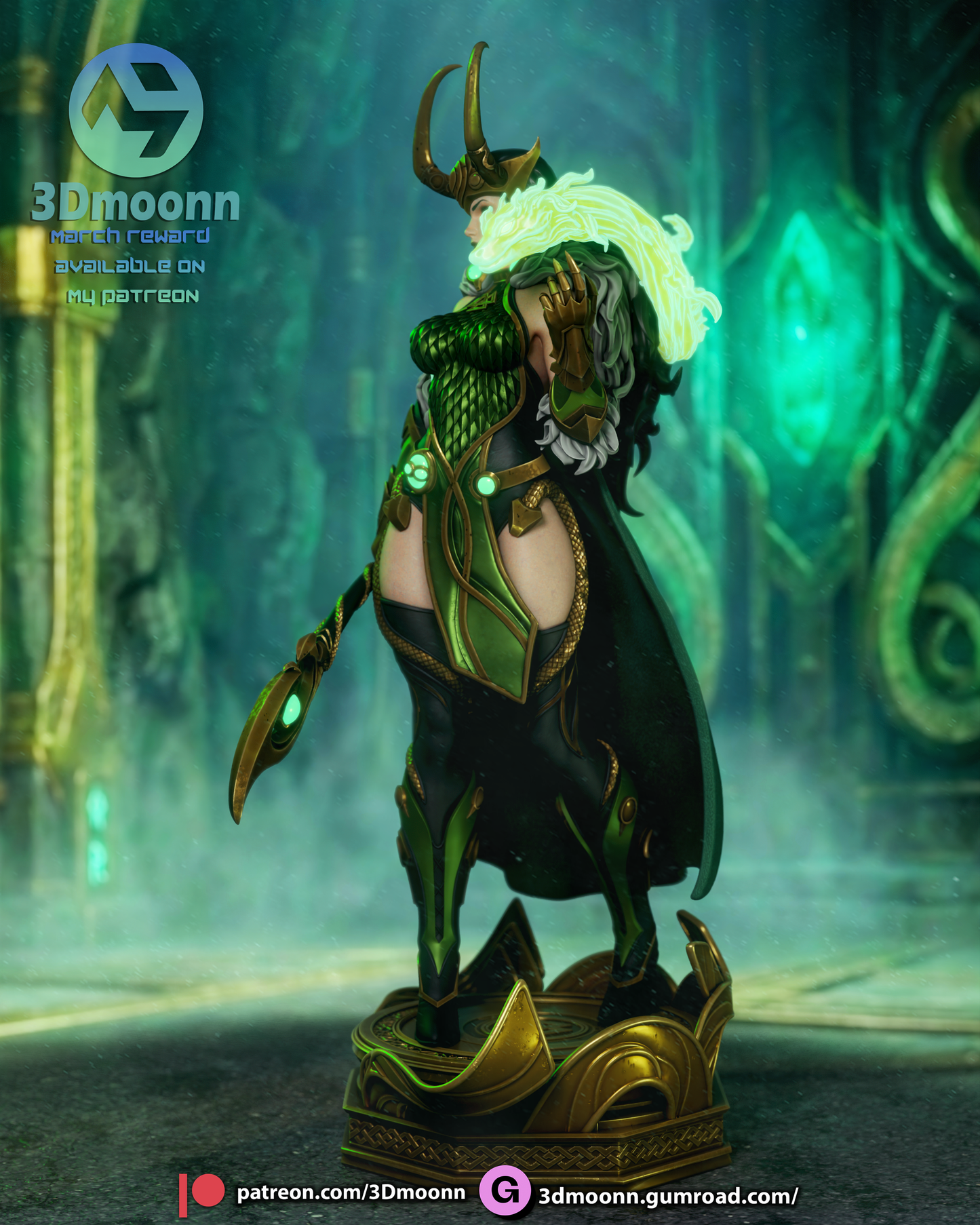 Lady Loki -3d Printed model kit (Fan Art)