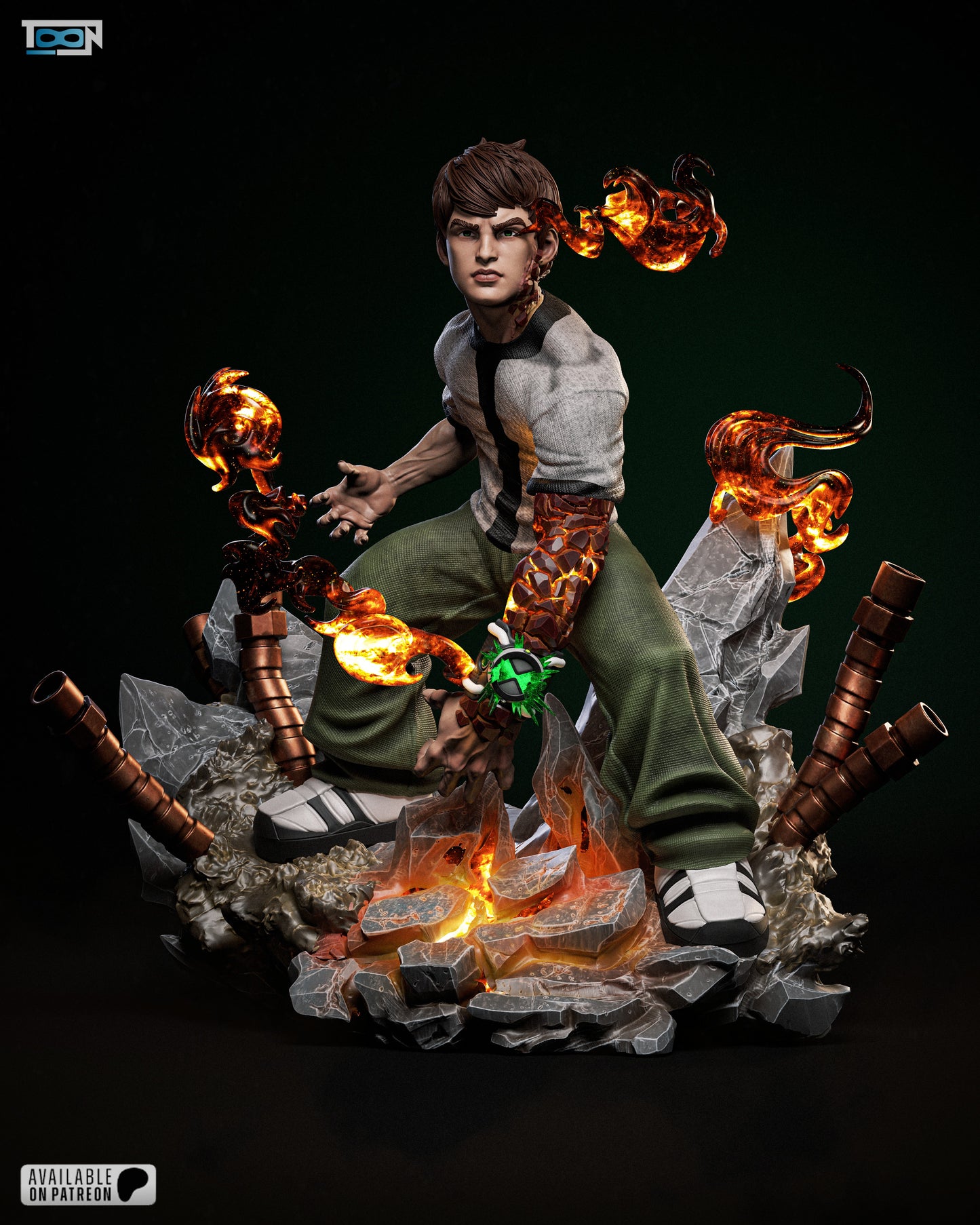 Ben10 - 3D Printed Statue Model Kit - 223mm