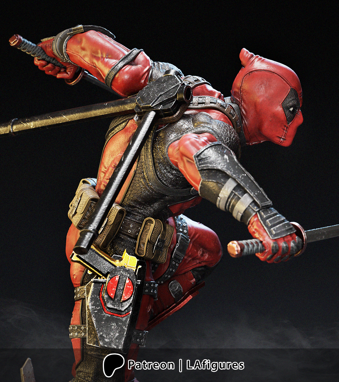 Deadpool (3D Printed) Fan Art - Various Scales - LA Figures