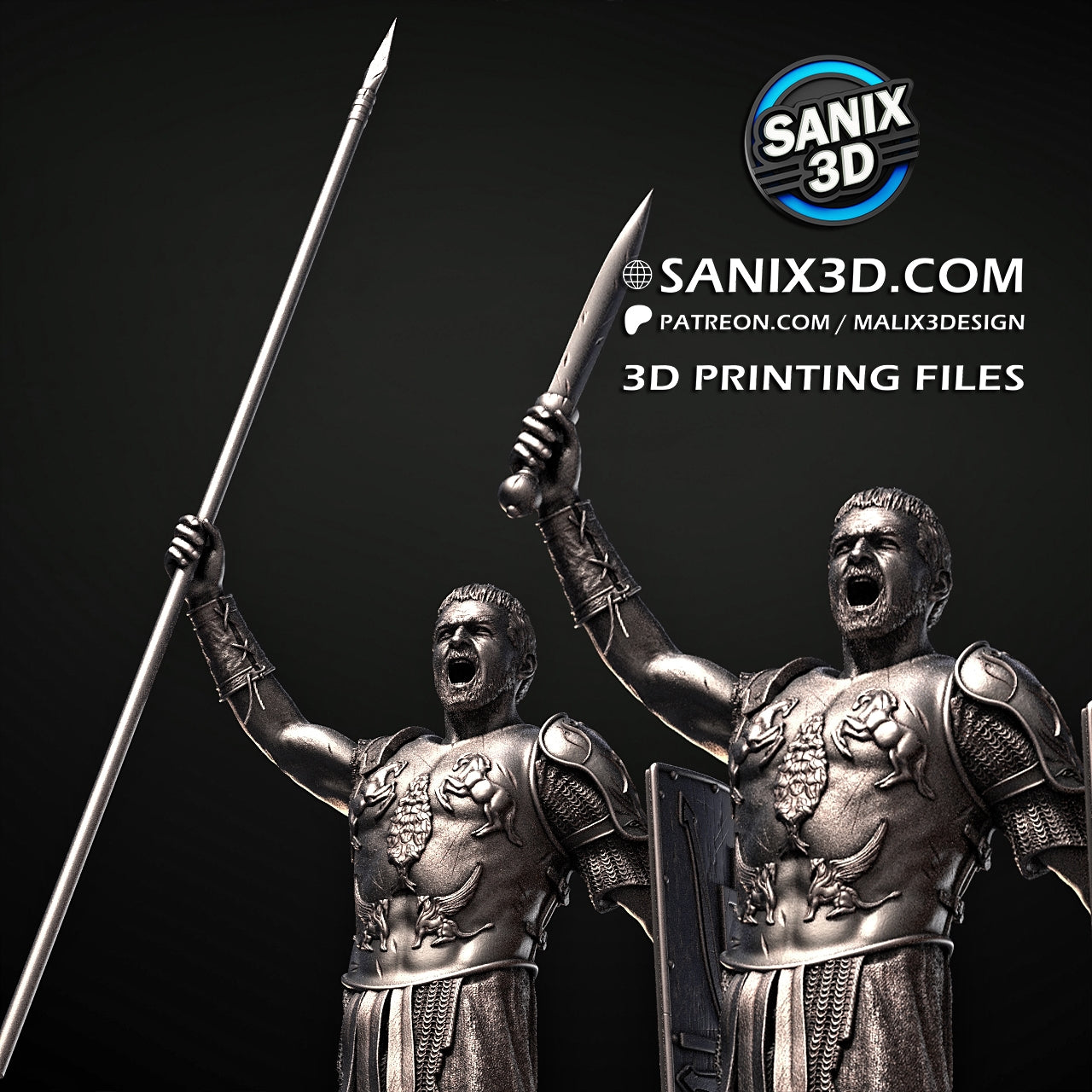 Gladiator (Maximus) - 8 scale - Fan Art - 3D Print