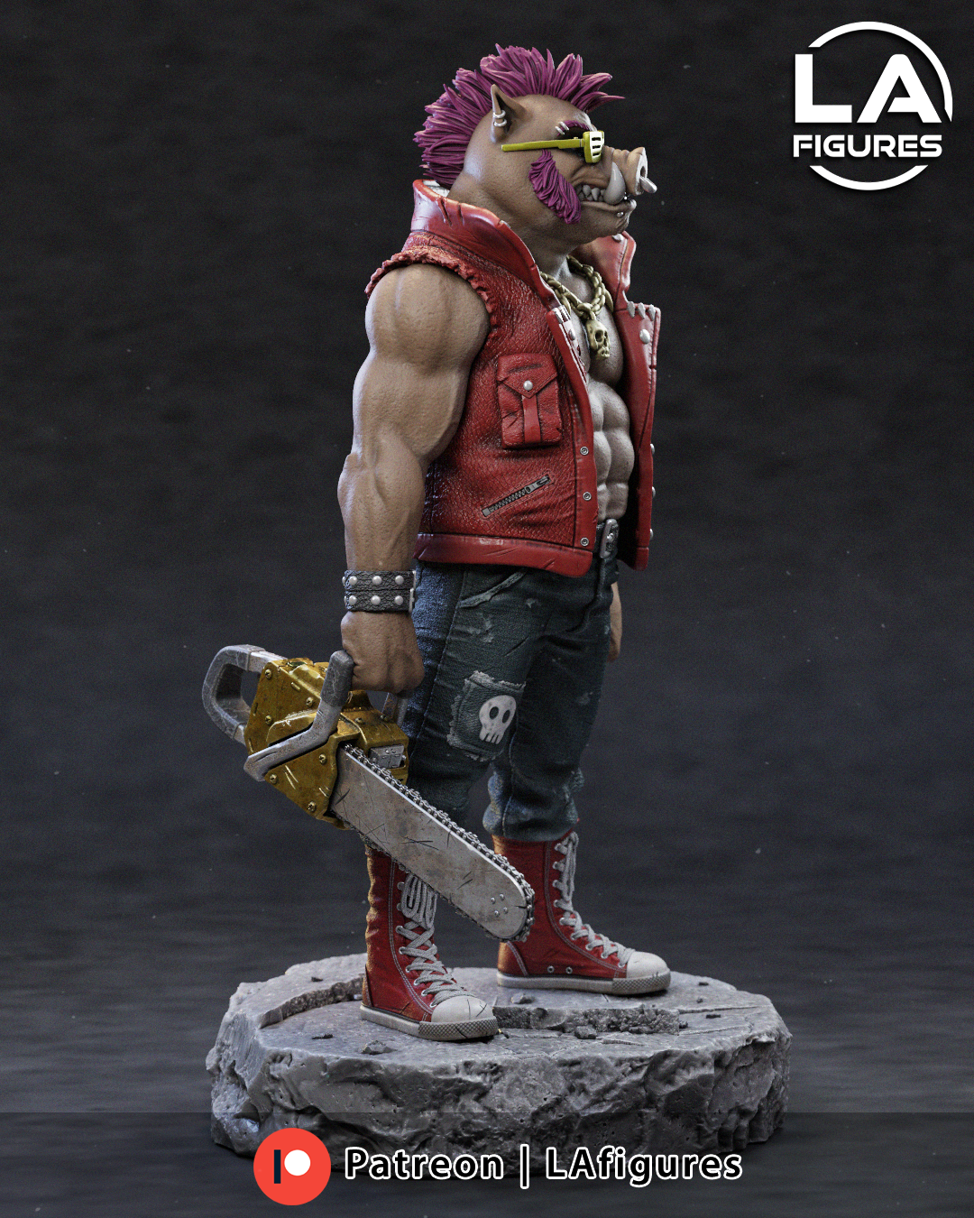 Bebop (TMNT) Statue - Fan Art 10 Scale (205mm) 3D Print Kit